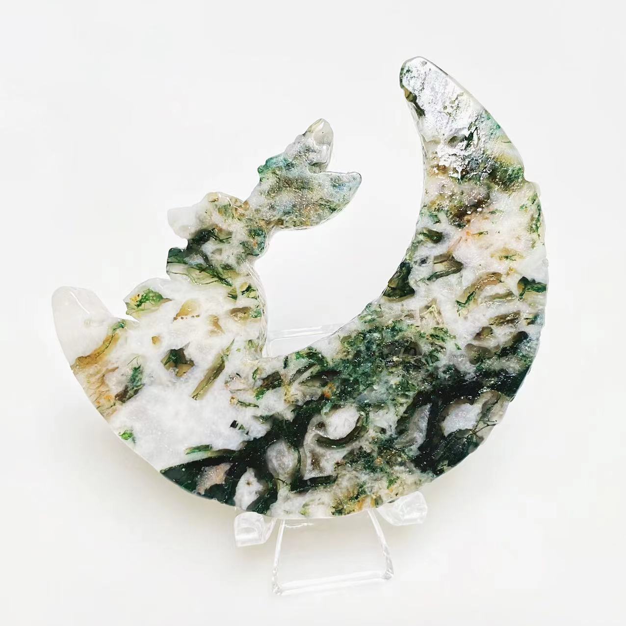 Moon with bunny flat carving