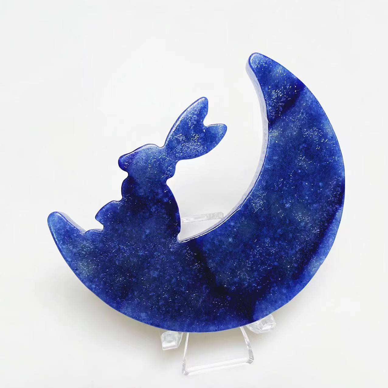 Moon with bunny flat carving