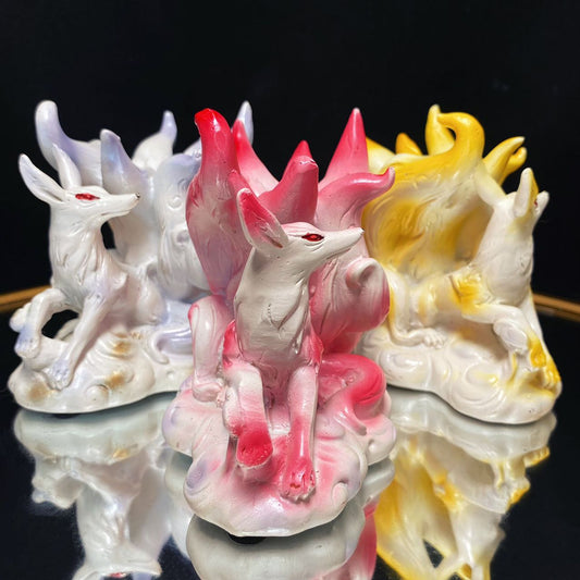 Resin nine tails fox sphere stand