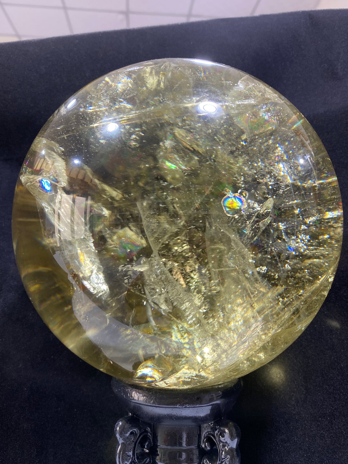 005-Hight quality Citrine quartz sphere