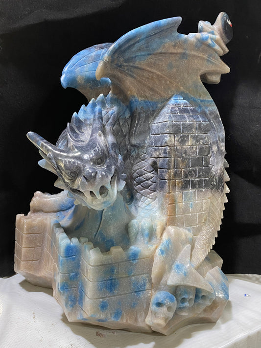 003-Trolleite flying dragon on castle