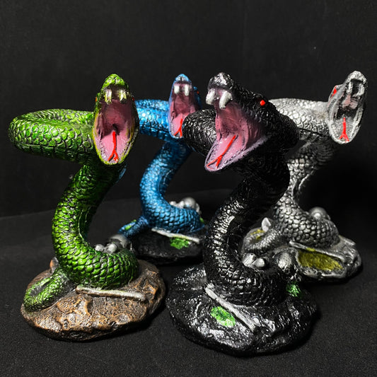 Resin snake sphere stand