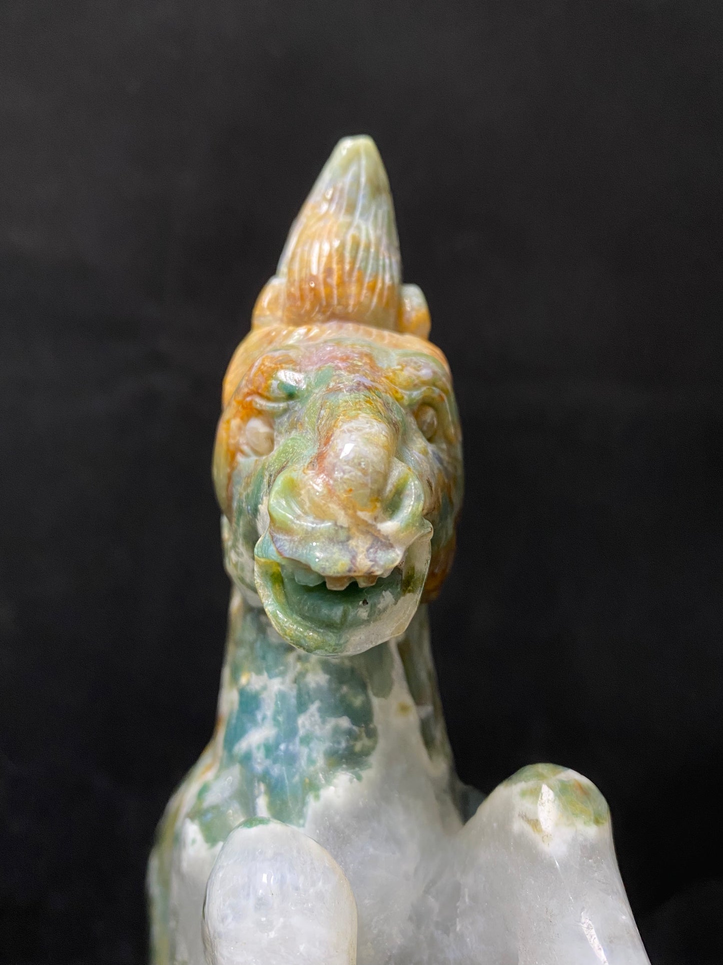 Moss agate horse #2573