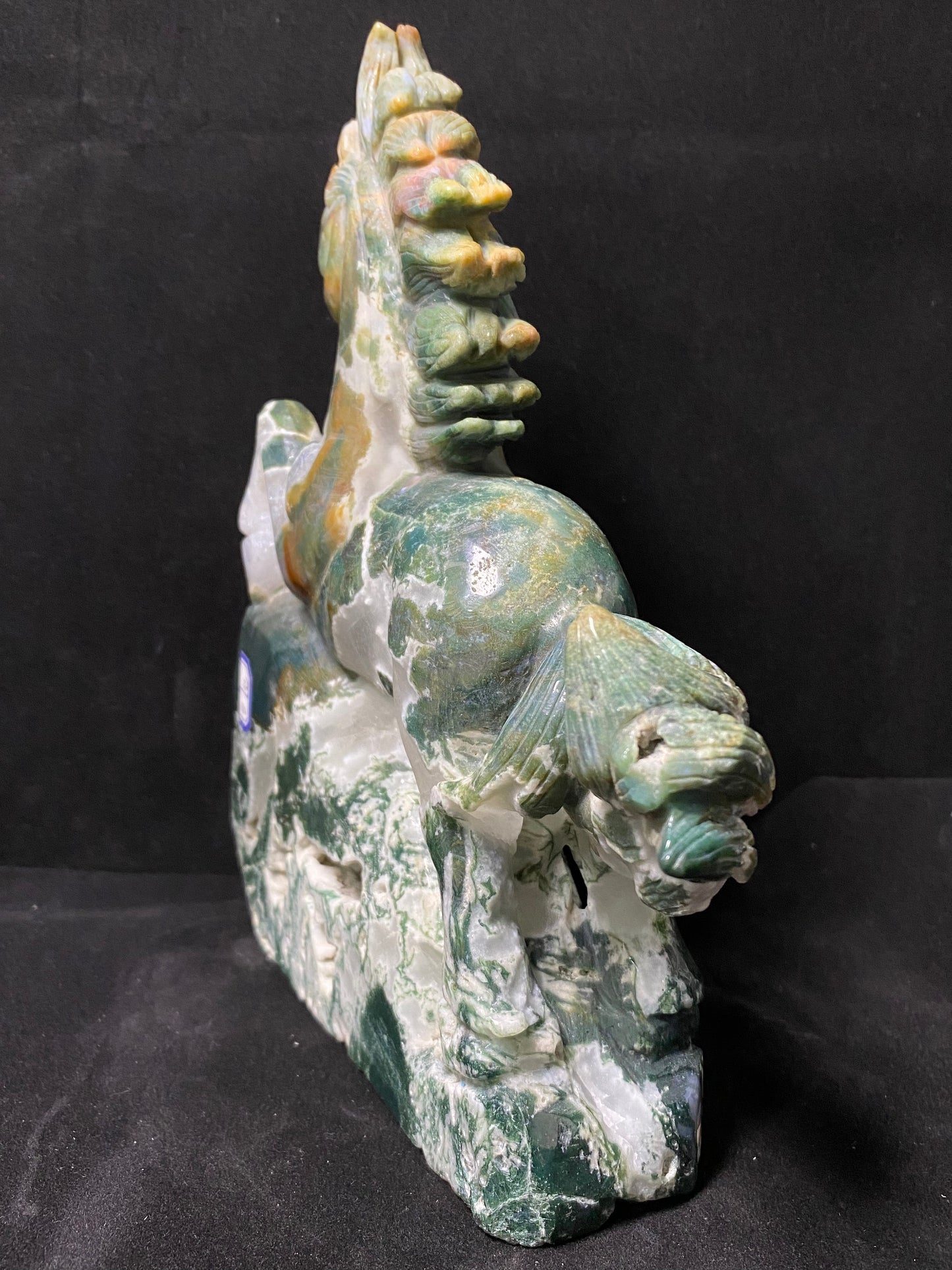 Moss agate horse #2573