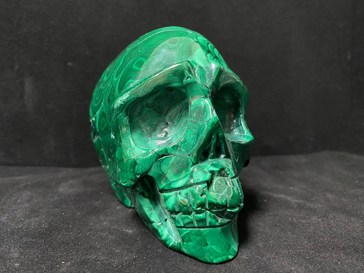 Malachite skull #1529