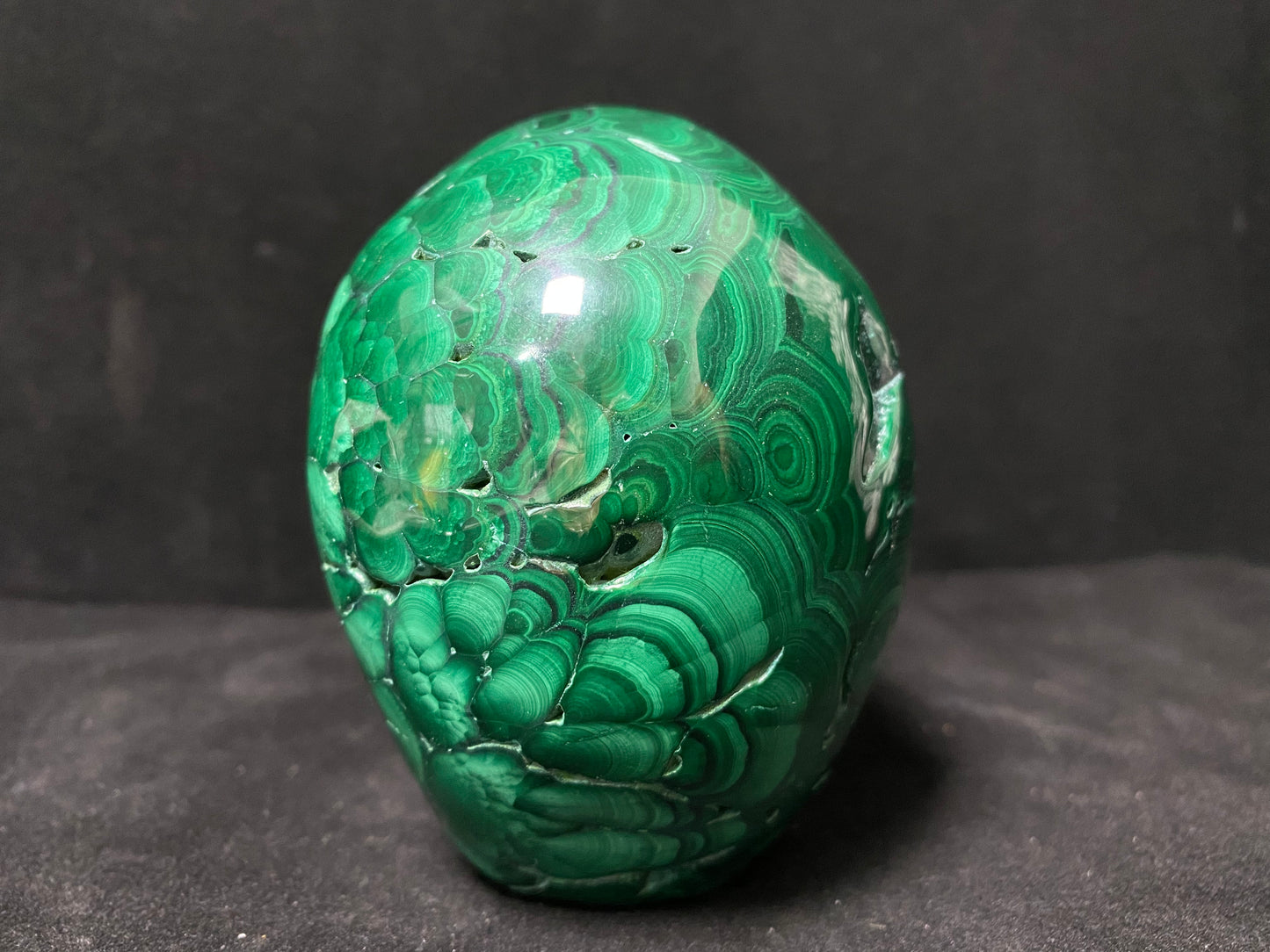 Malachite skull #1529