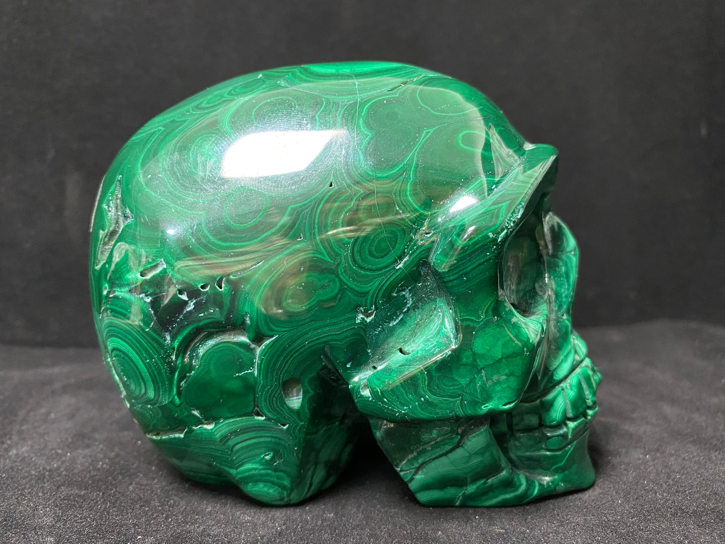 Malachite skull #1529