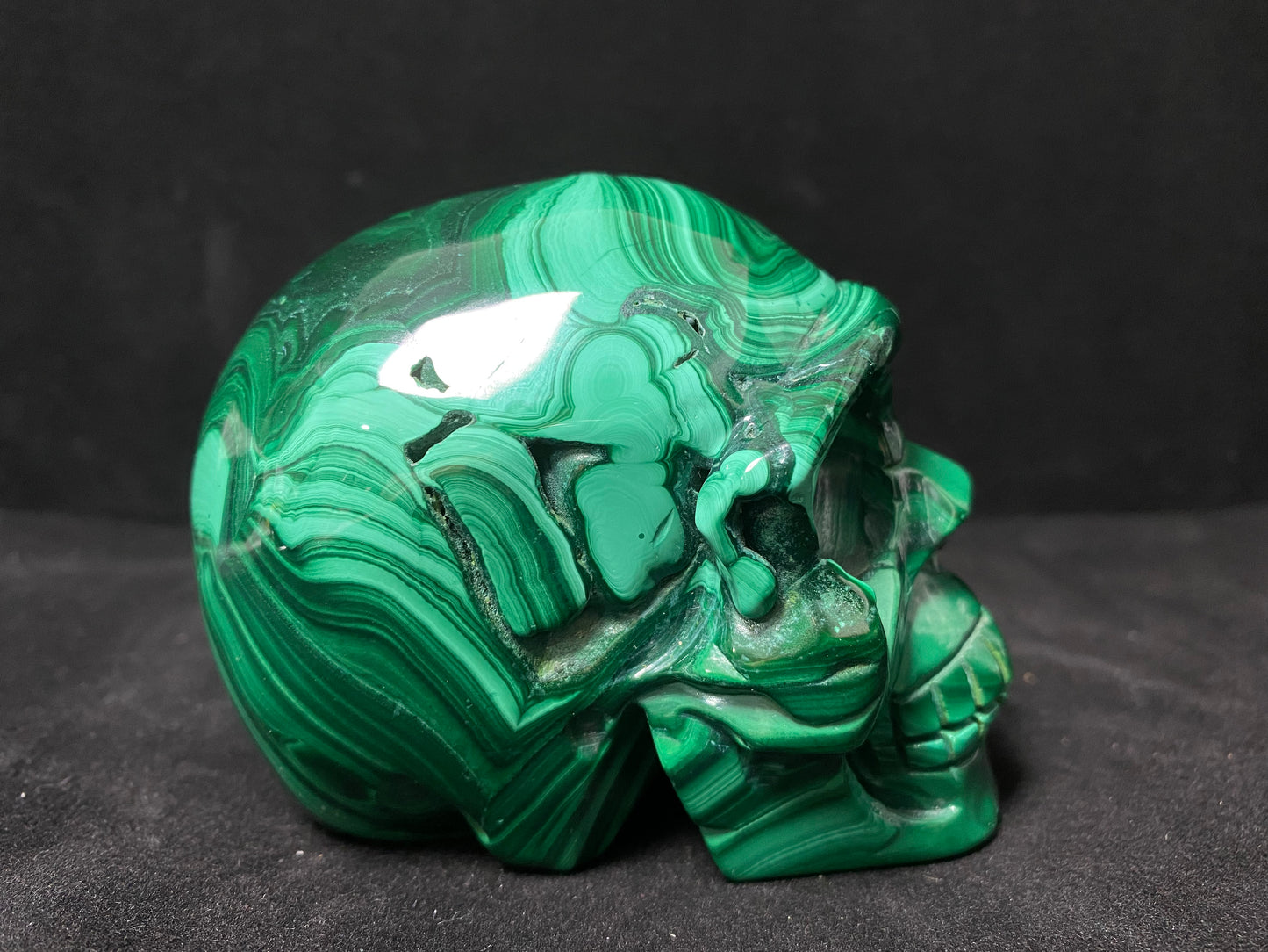 Malachite skull #0904