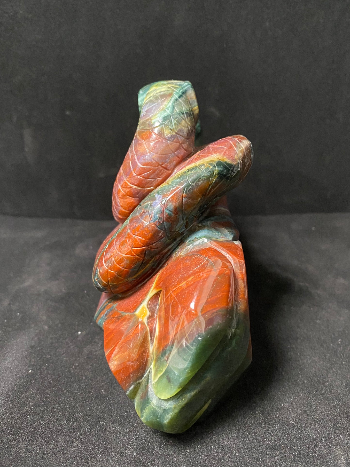 Ocean jasper snake on stone#1300