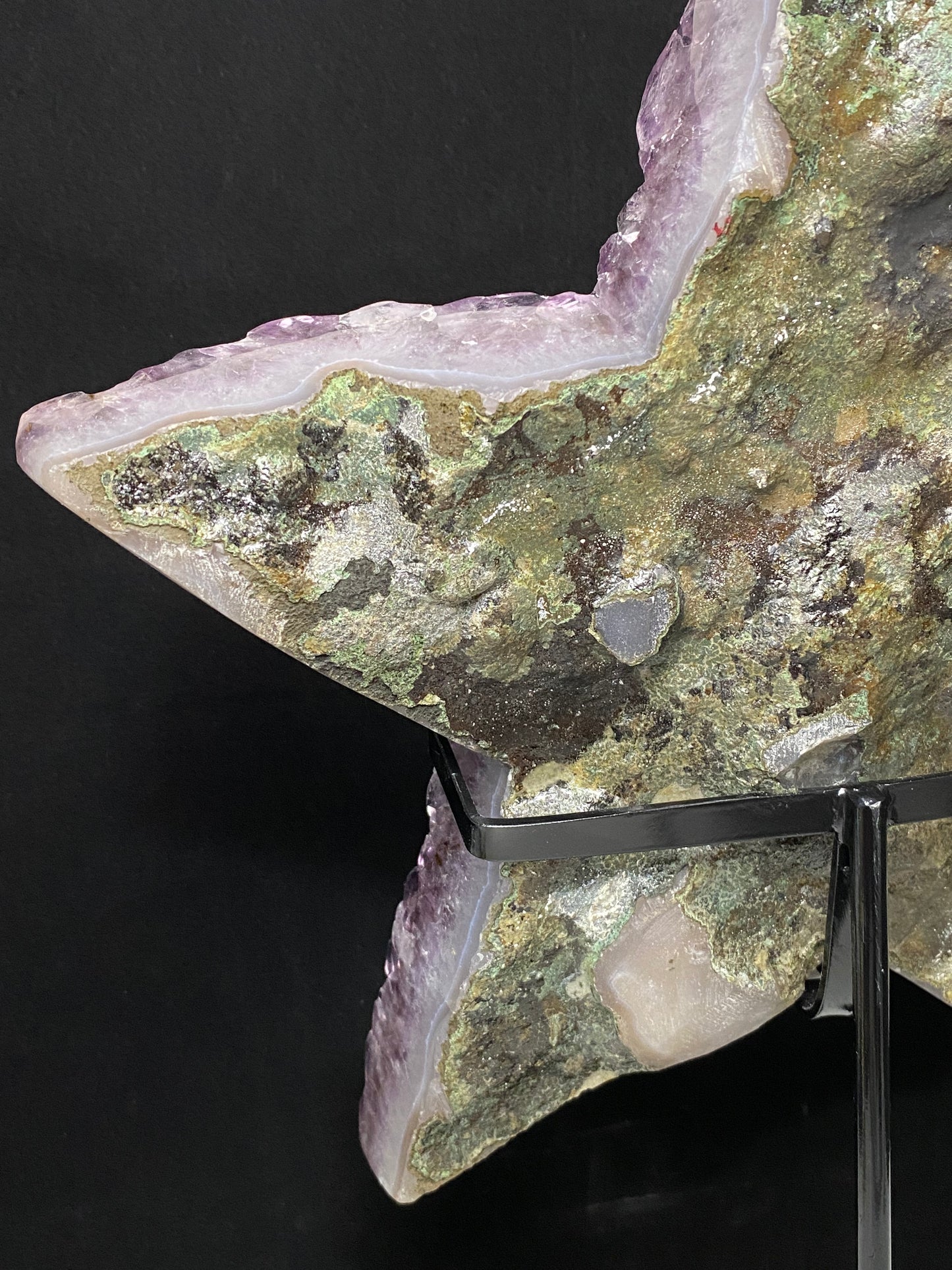 Amethyst clusters star with stand#4507