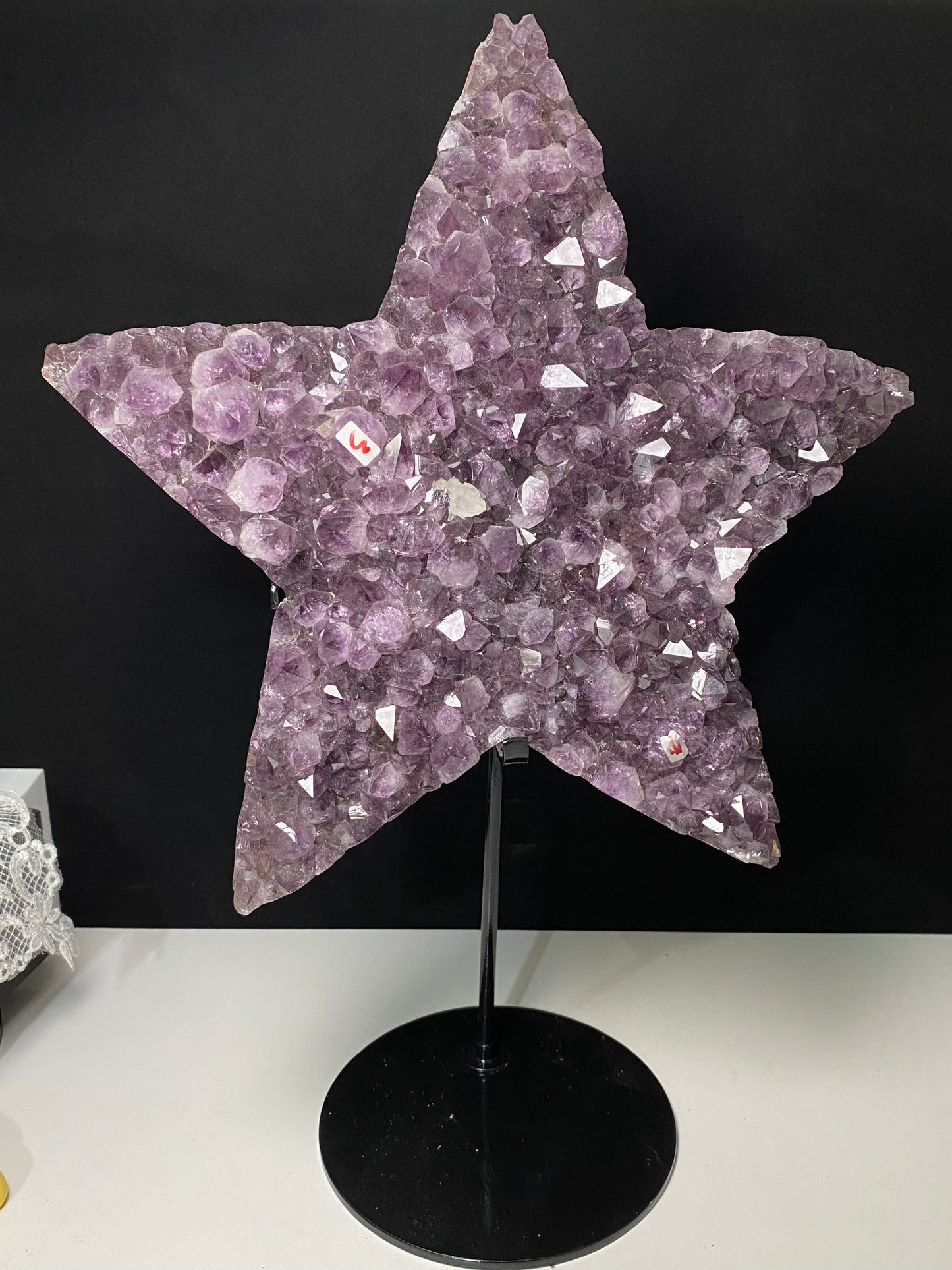 Amethyst clusters star with stand#4507