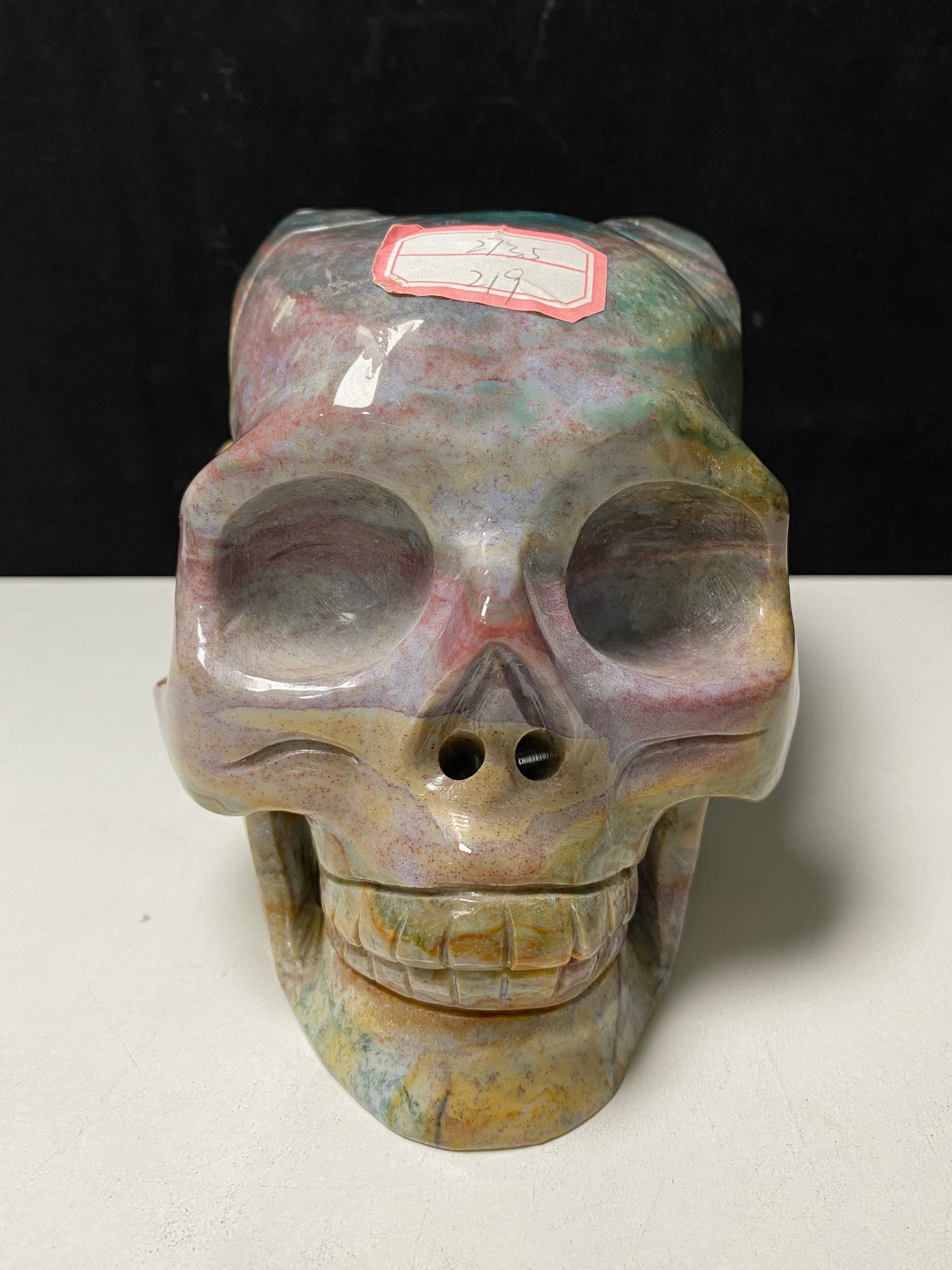 108-Ocean jasper ram skull #2735
