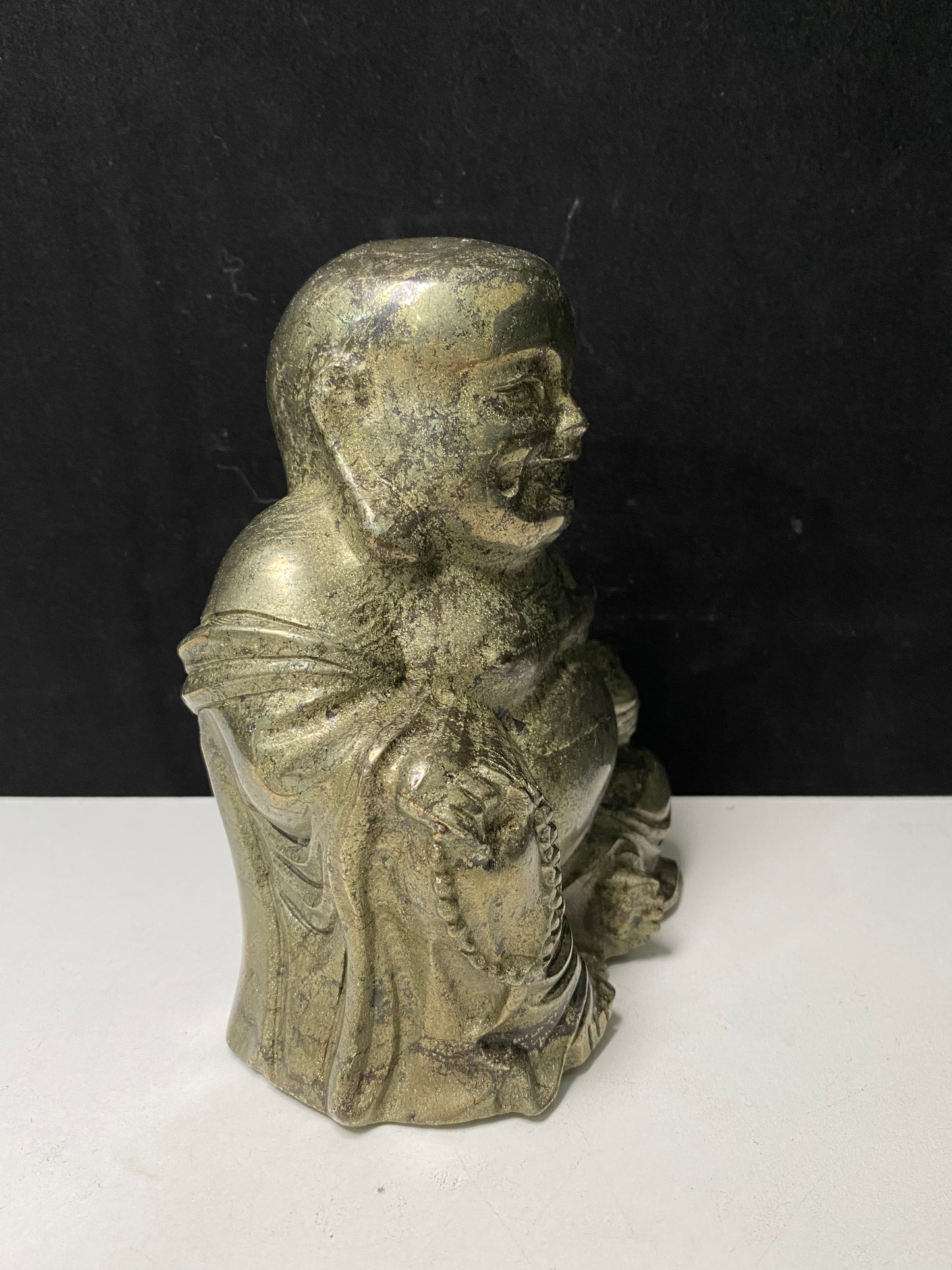 Pyrite smiling buddha