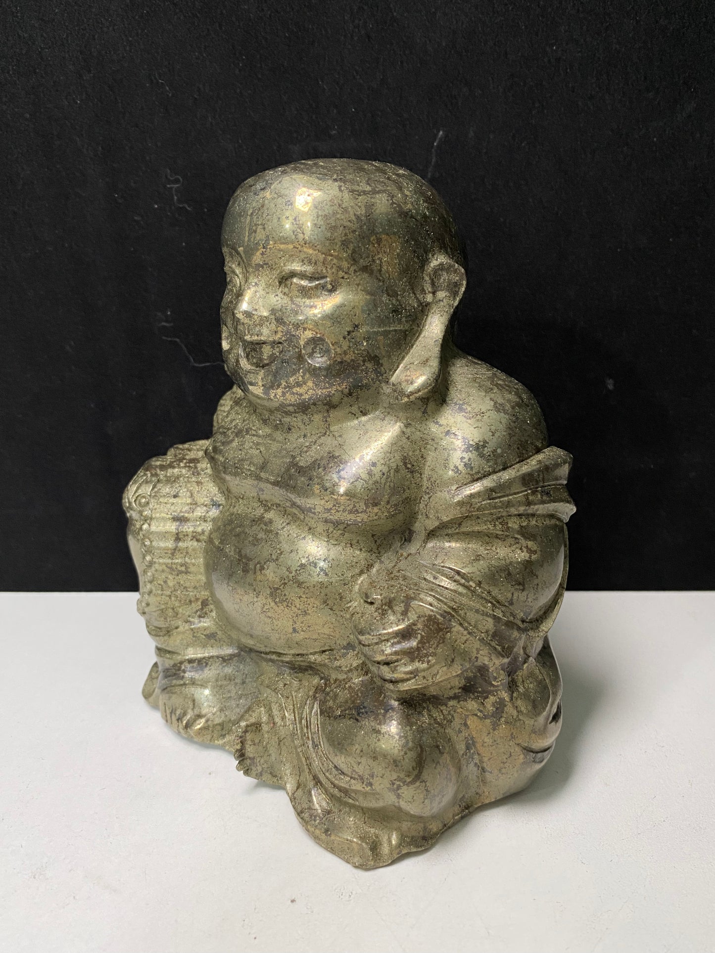 Pyrite smiling buddha