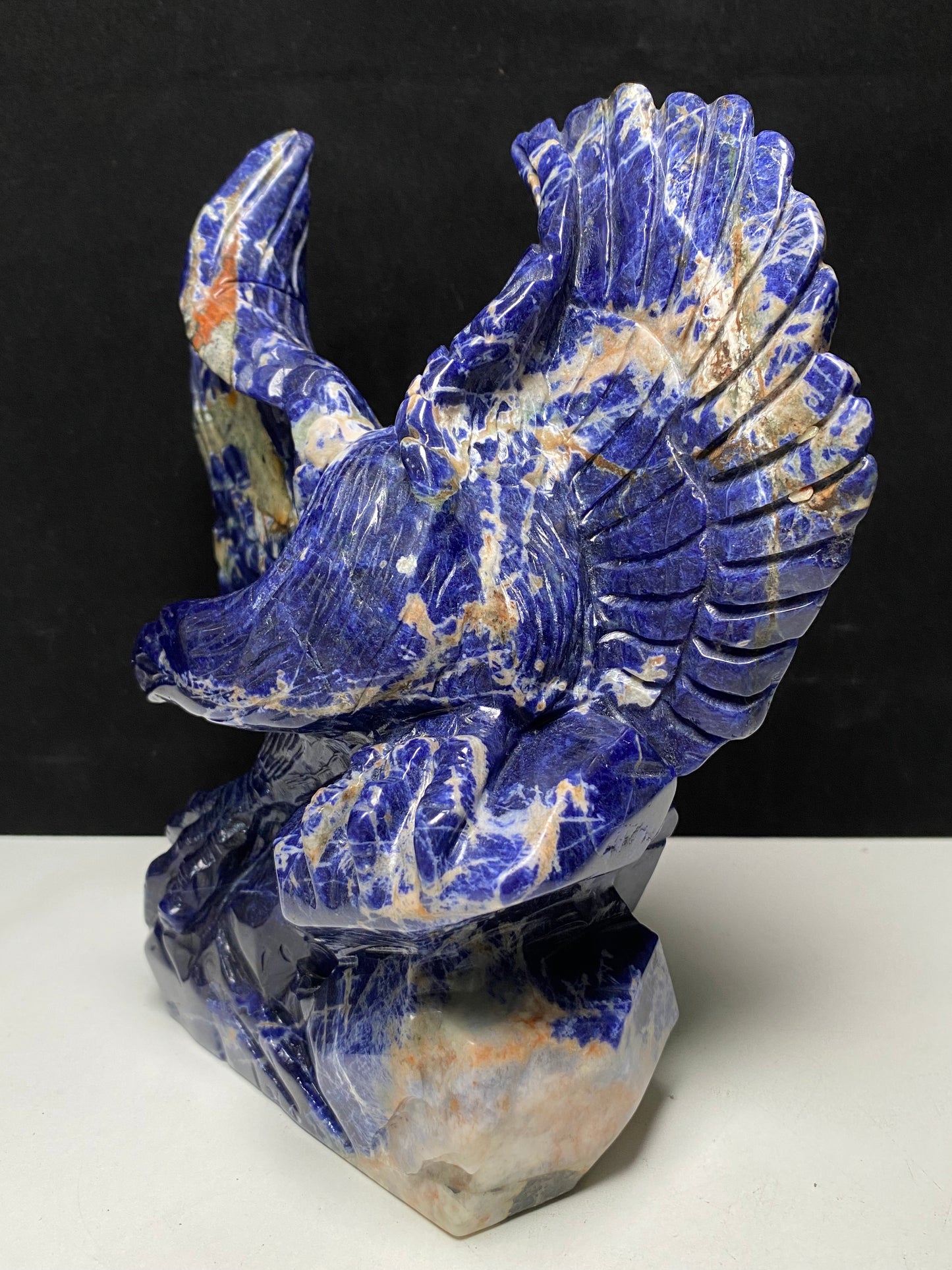 101-Sodalite eagle carving #2254