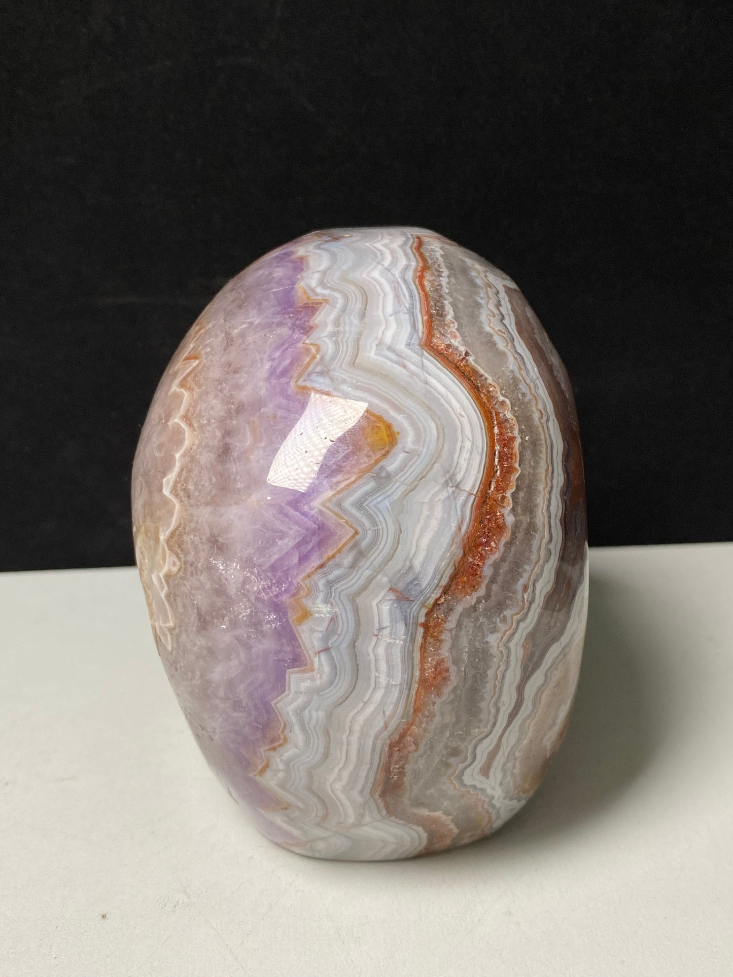 Amethyst agate skull