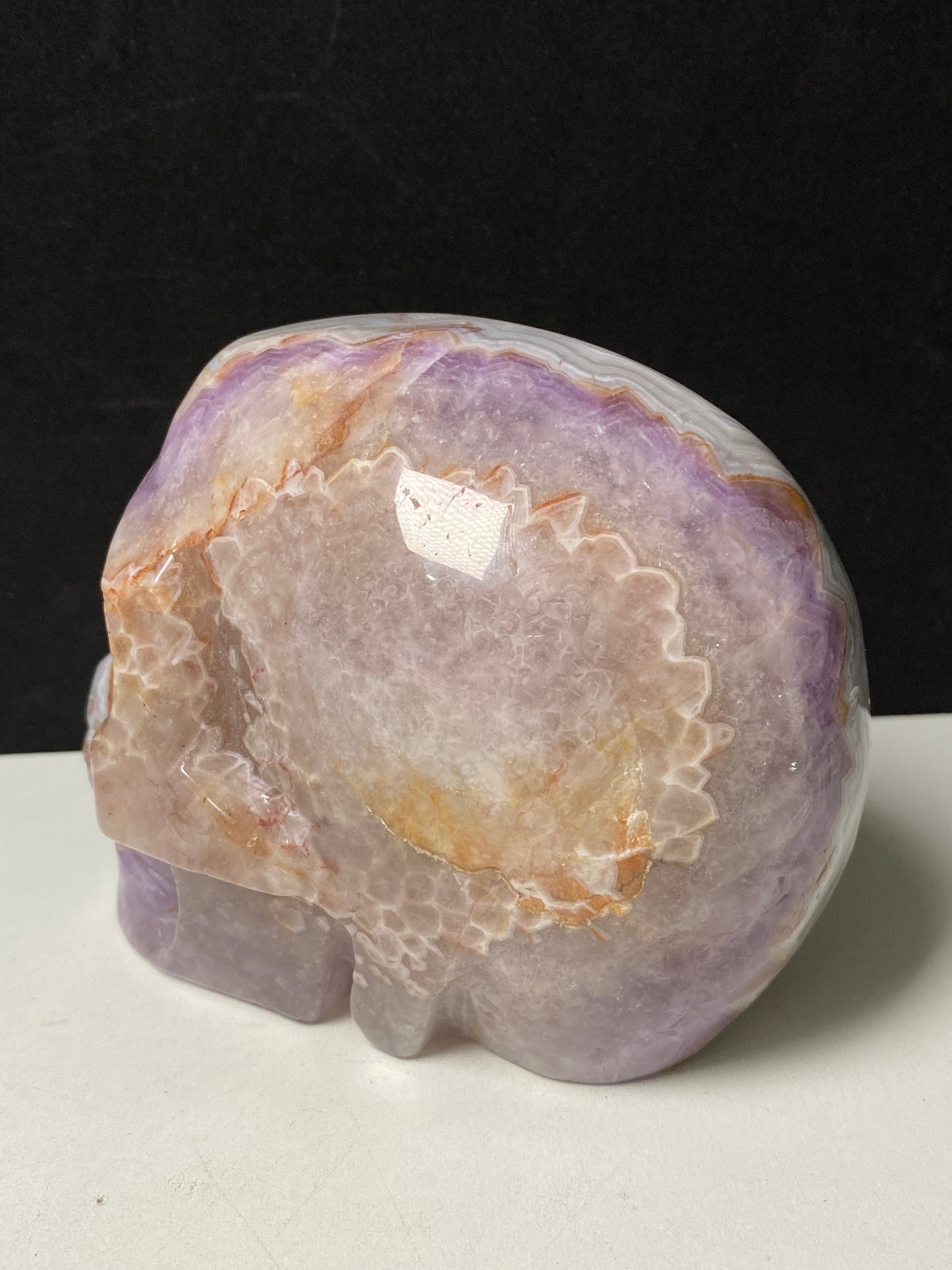 Amethyst agate skull
