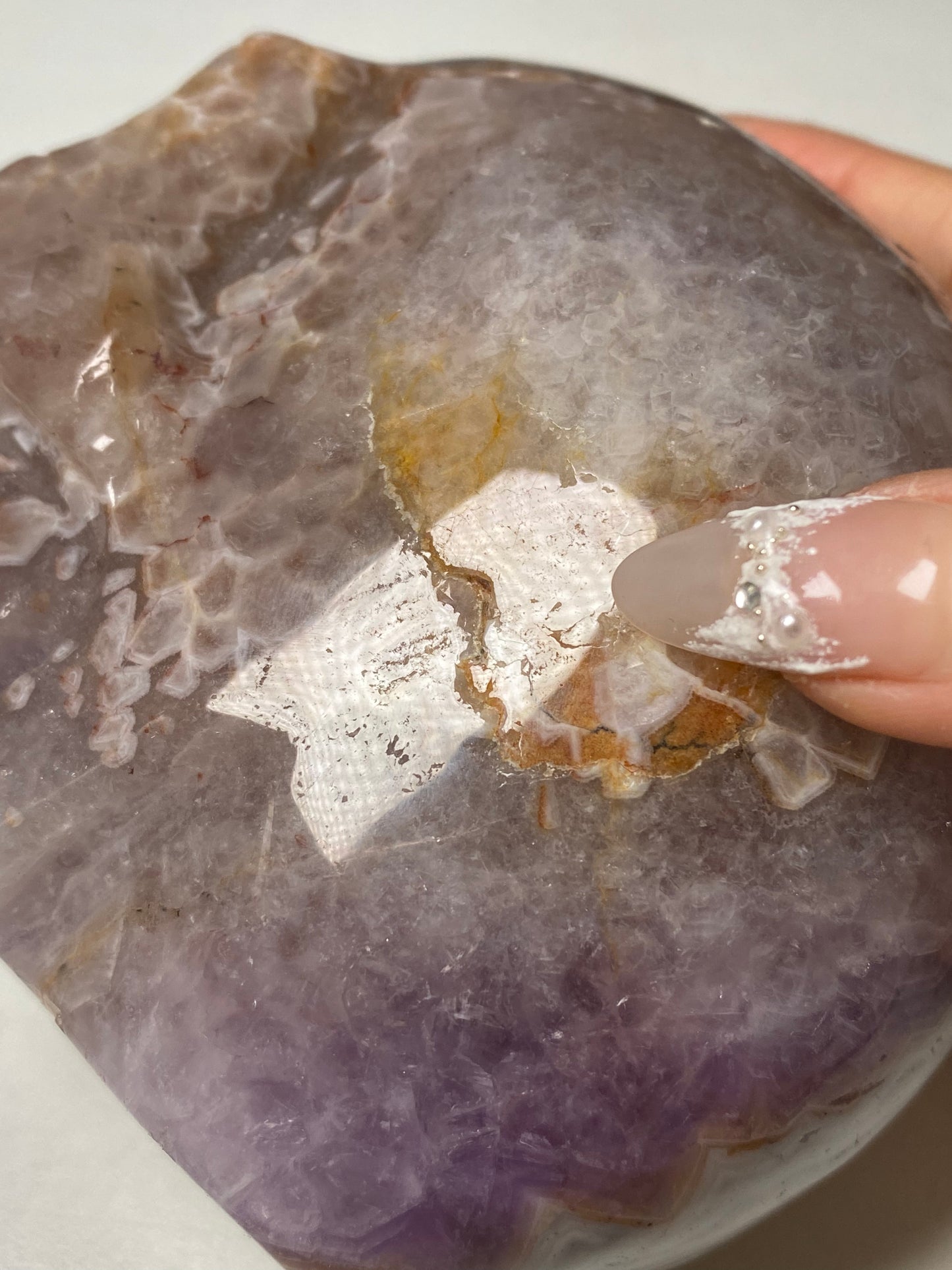 Amethyst agate skull