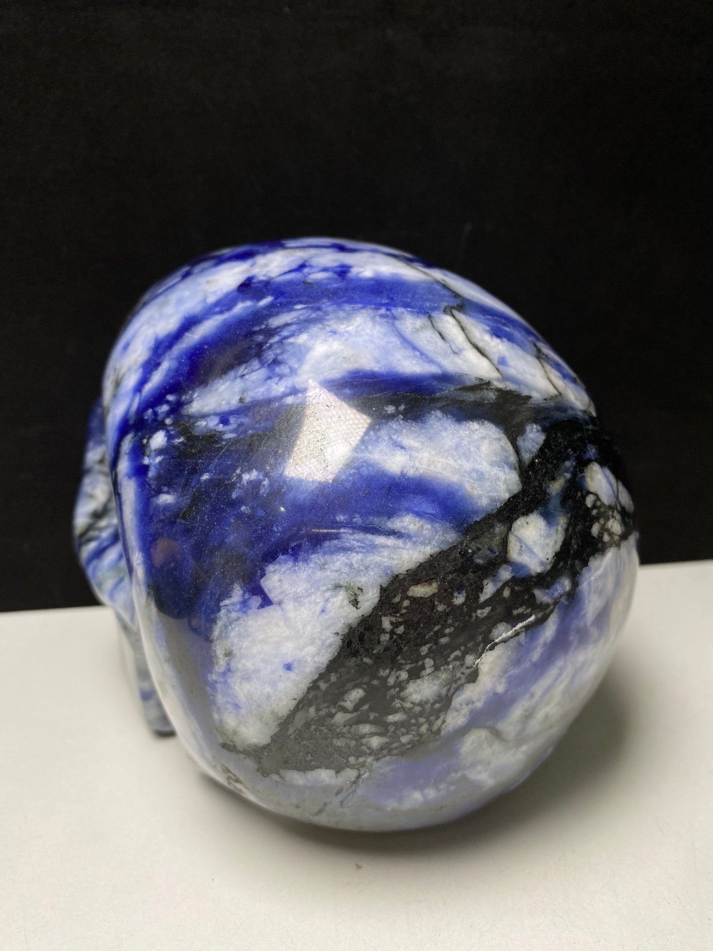 051-Dumortierite skull #4891