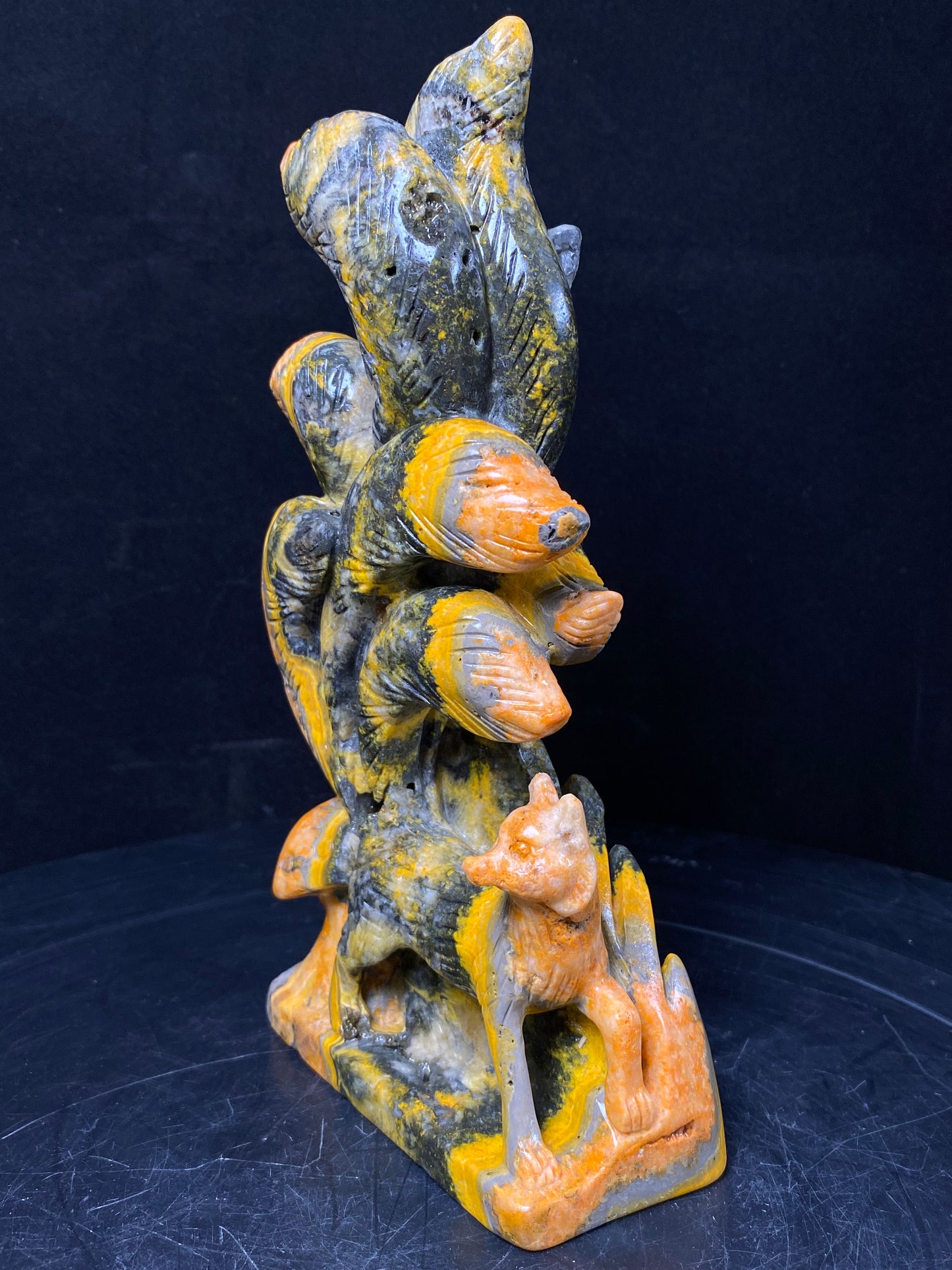 130-Bumble bee jasper nine tails fox #1044