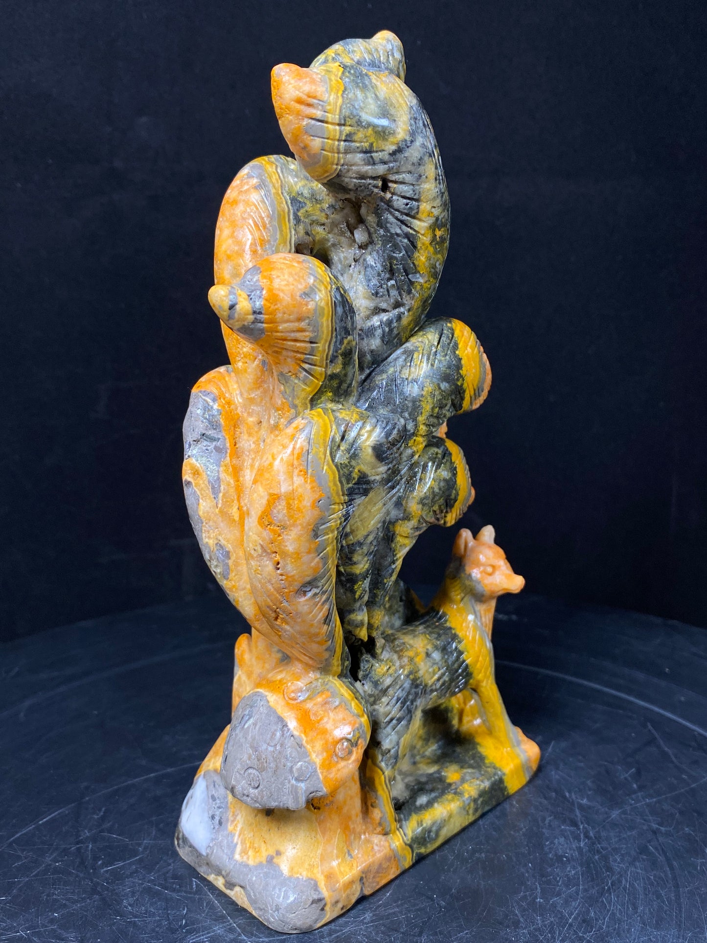 130-Bumble bee jasper nine tails fox #1044