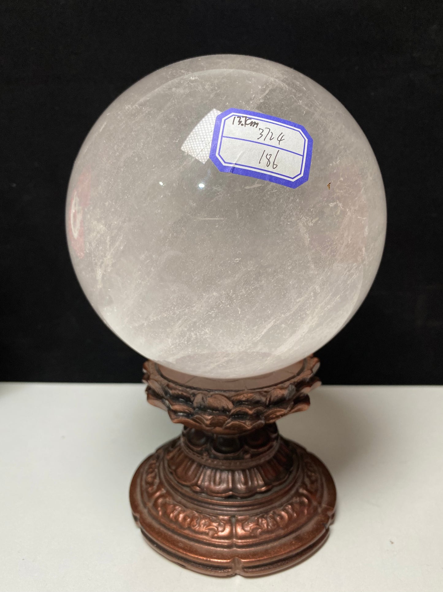 Clear quartz sphere #3724g
