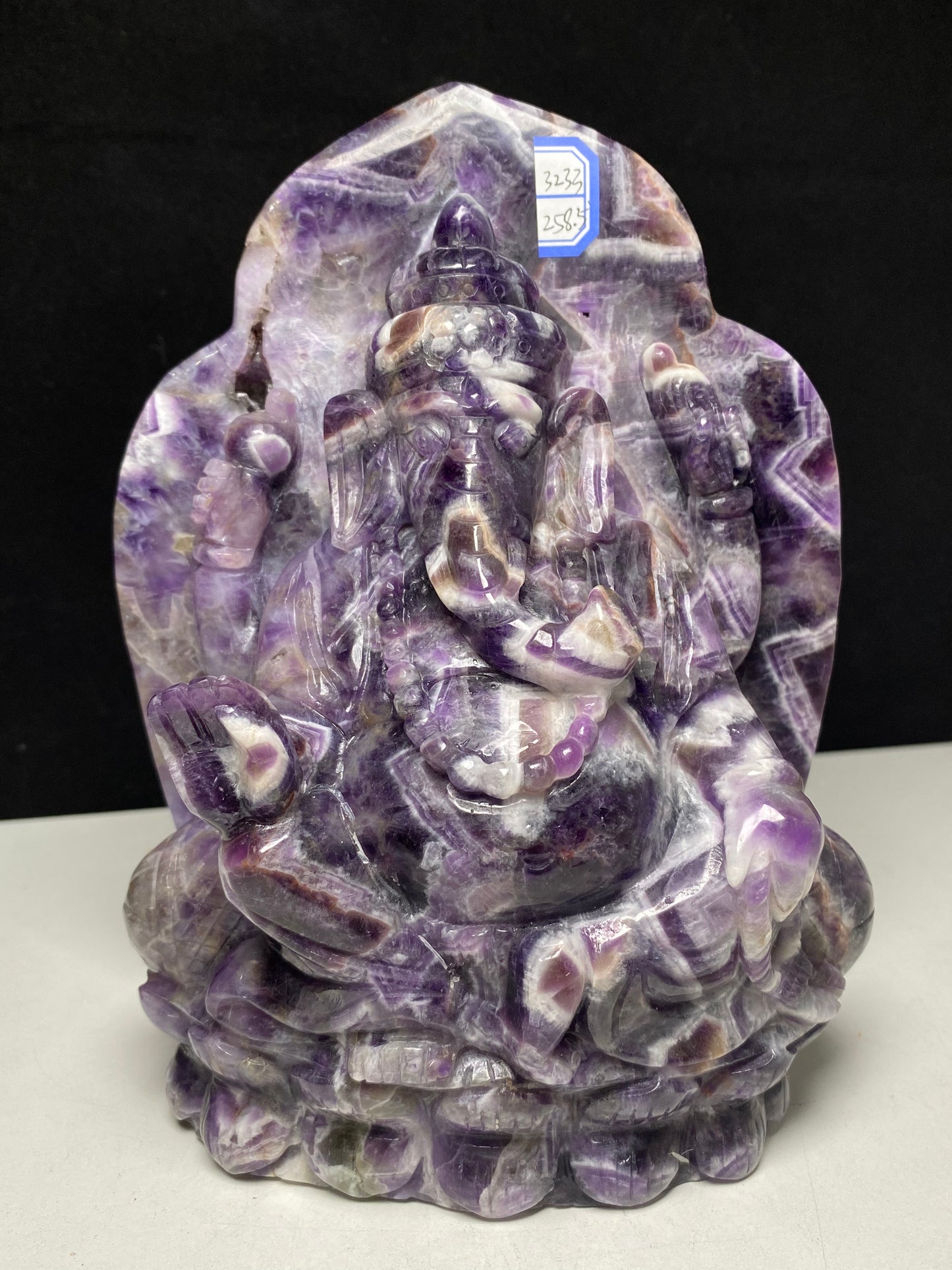 Dream amethyst Ganesha carving #3233