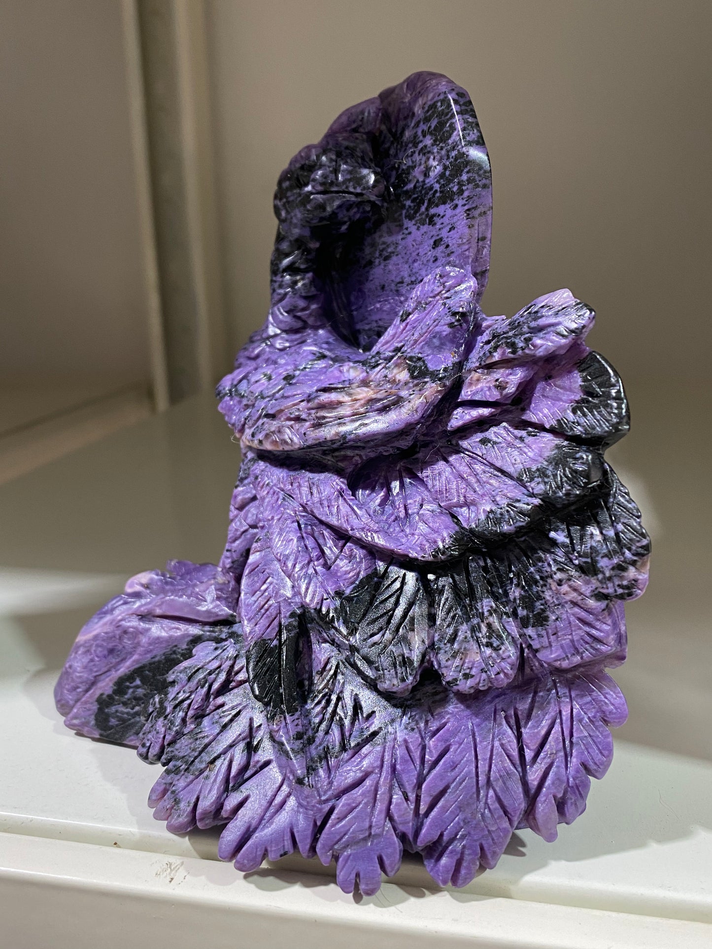 Chariote peacock carving #0800