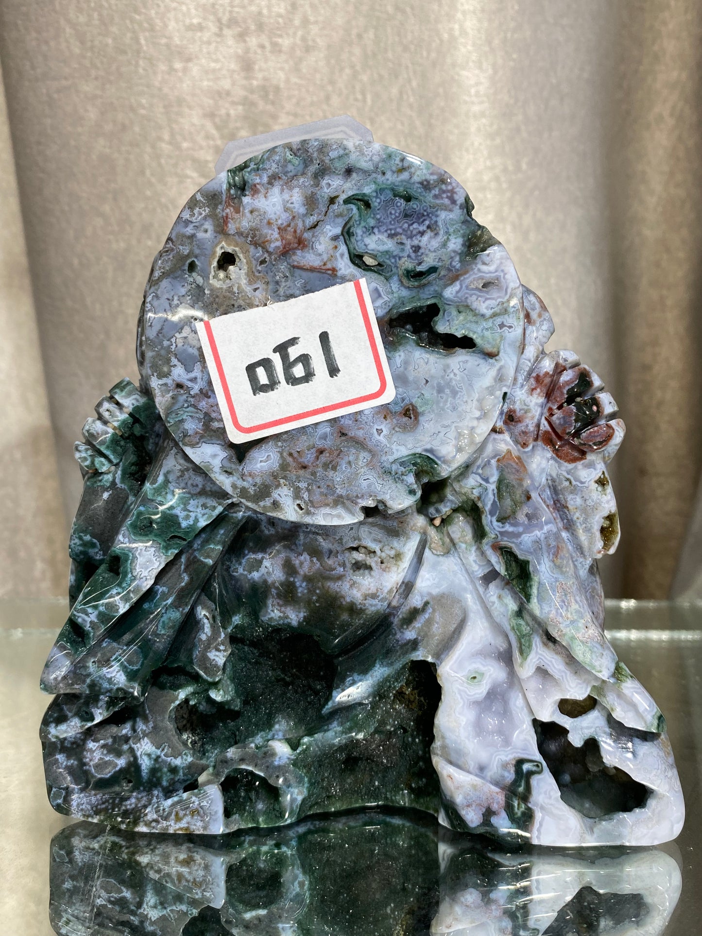 061-Ocean jasper Ganesha carving #1521