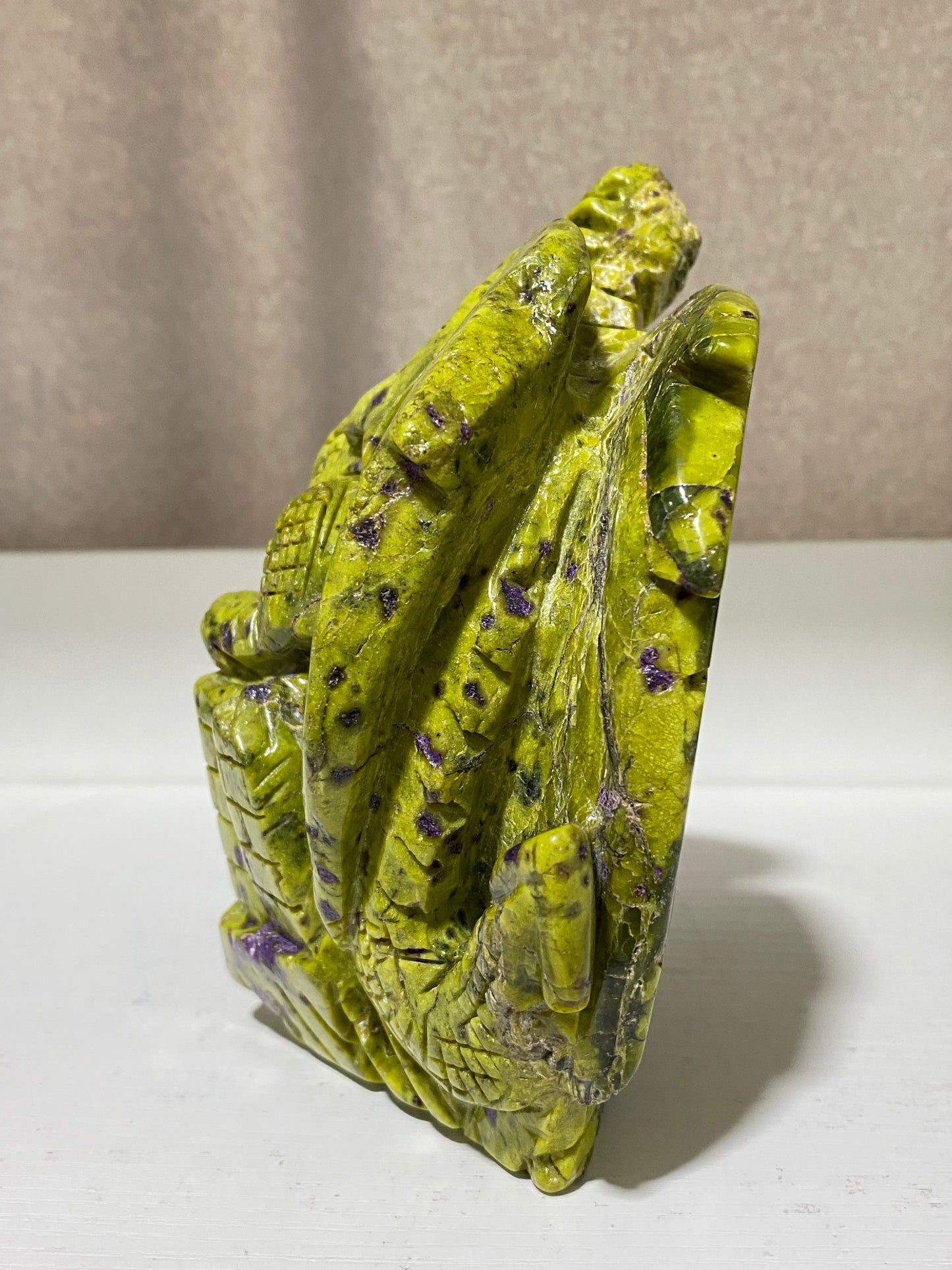Atlantisite flying dragon carving #1258
