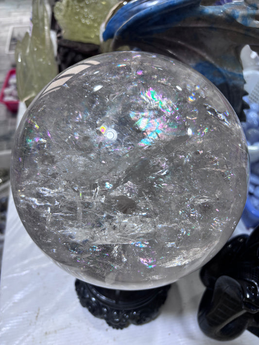 High quality clear quartz sphere