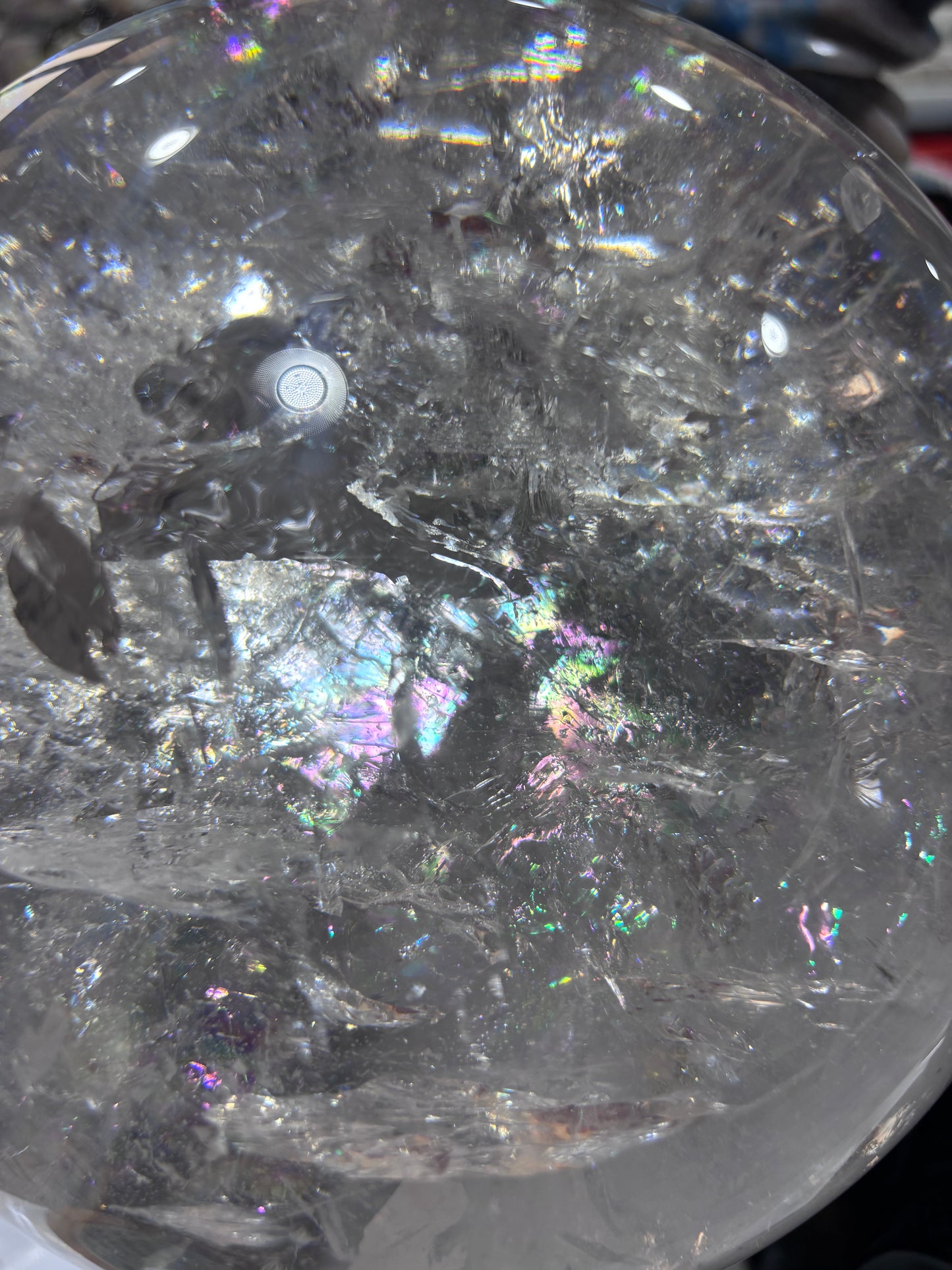 High quality clear quartz sphere
