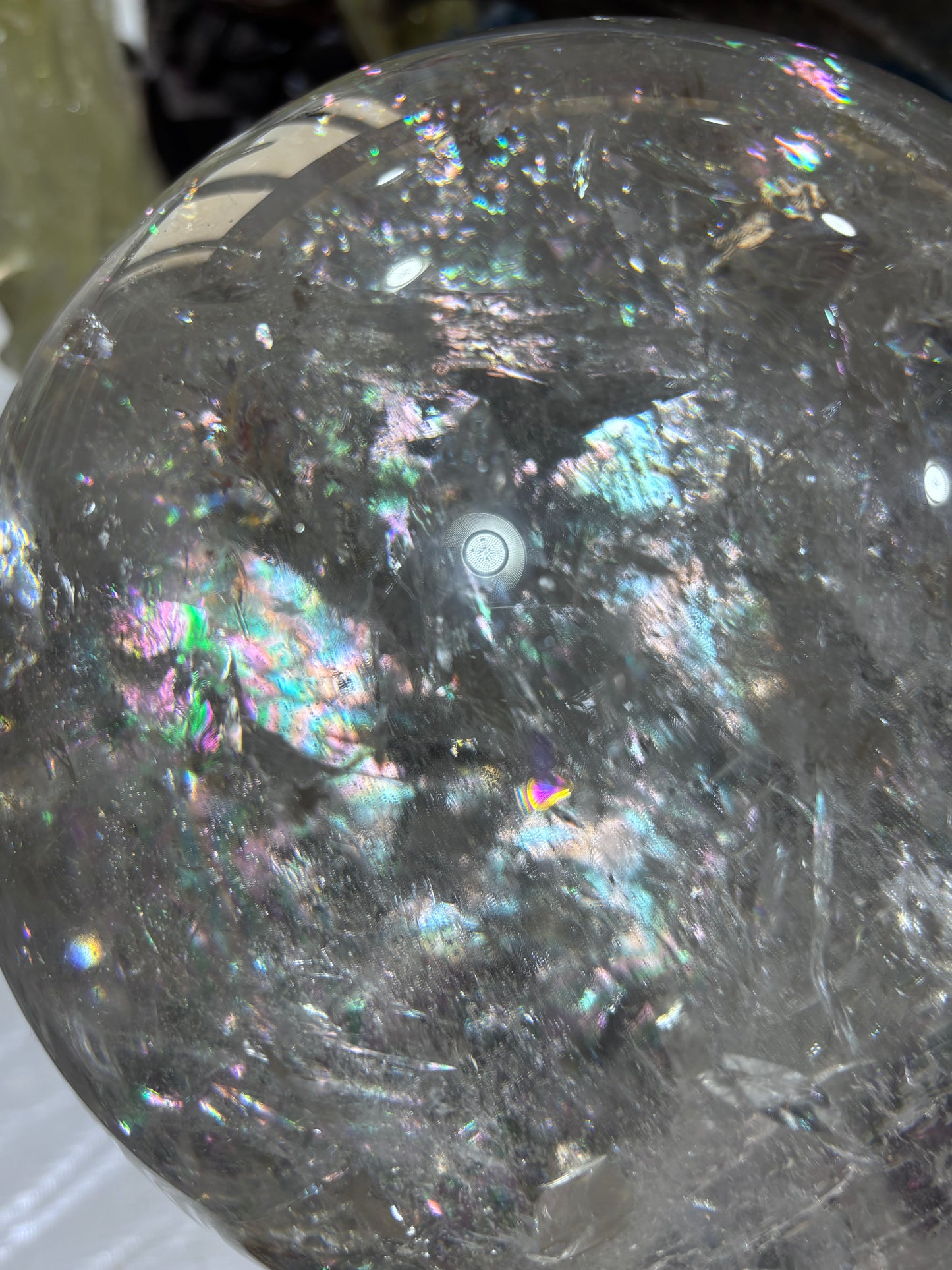 High quality clear quartz sphere