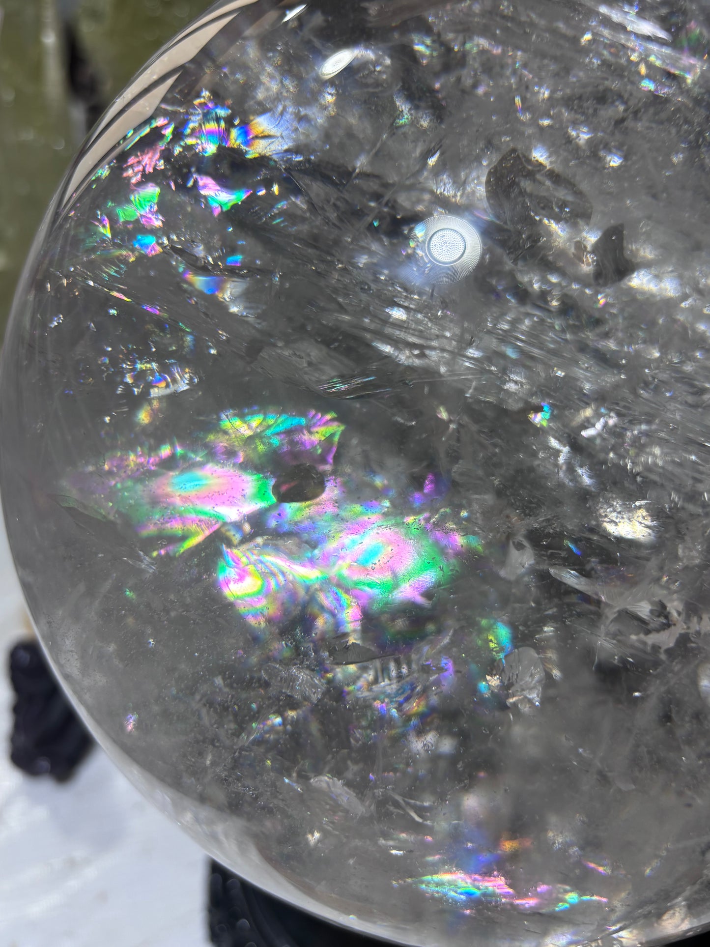 High quality clear quartz sphere