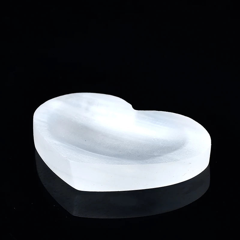 Selenite heart bowls
