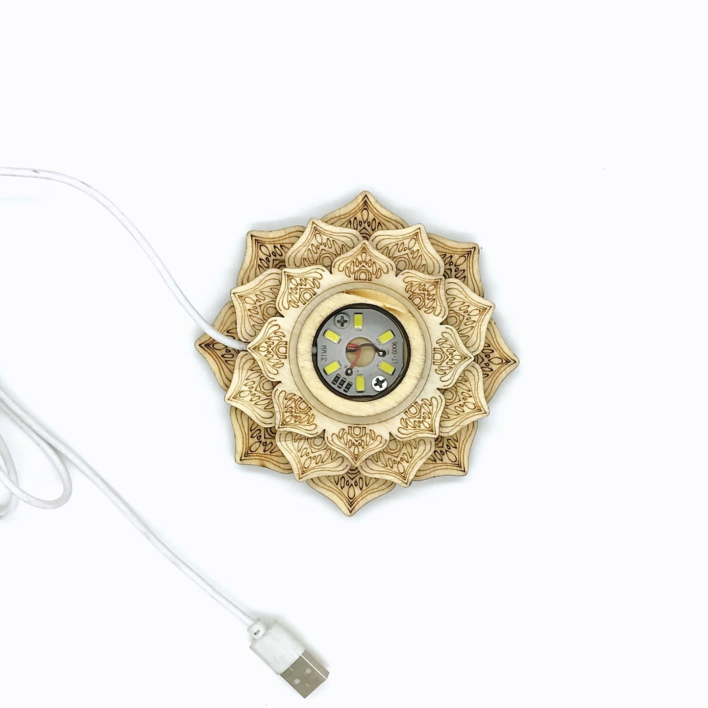 lotus yellow light sphere stand