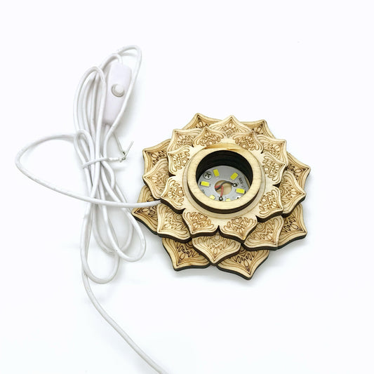 lotus yellow light  sphere stand