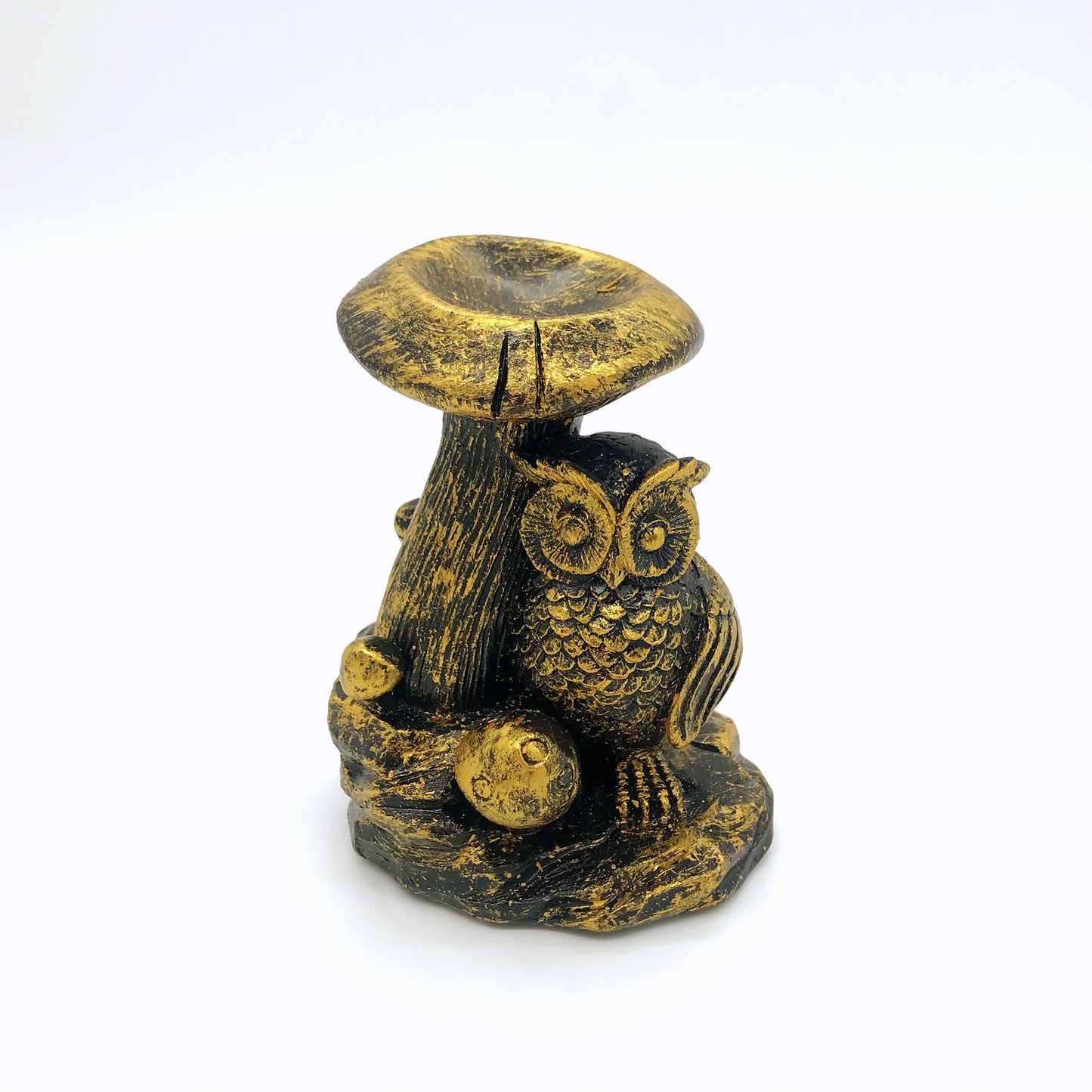 Resin Owl mushroom sphere stands