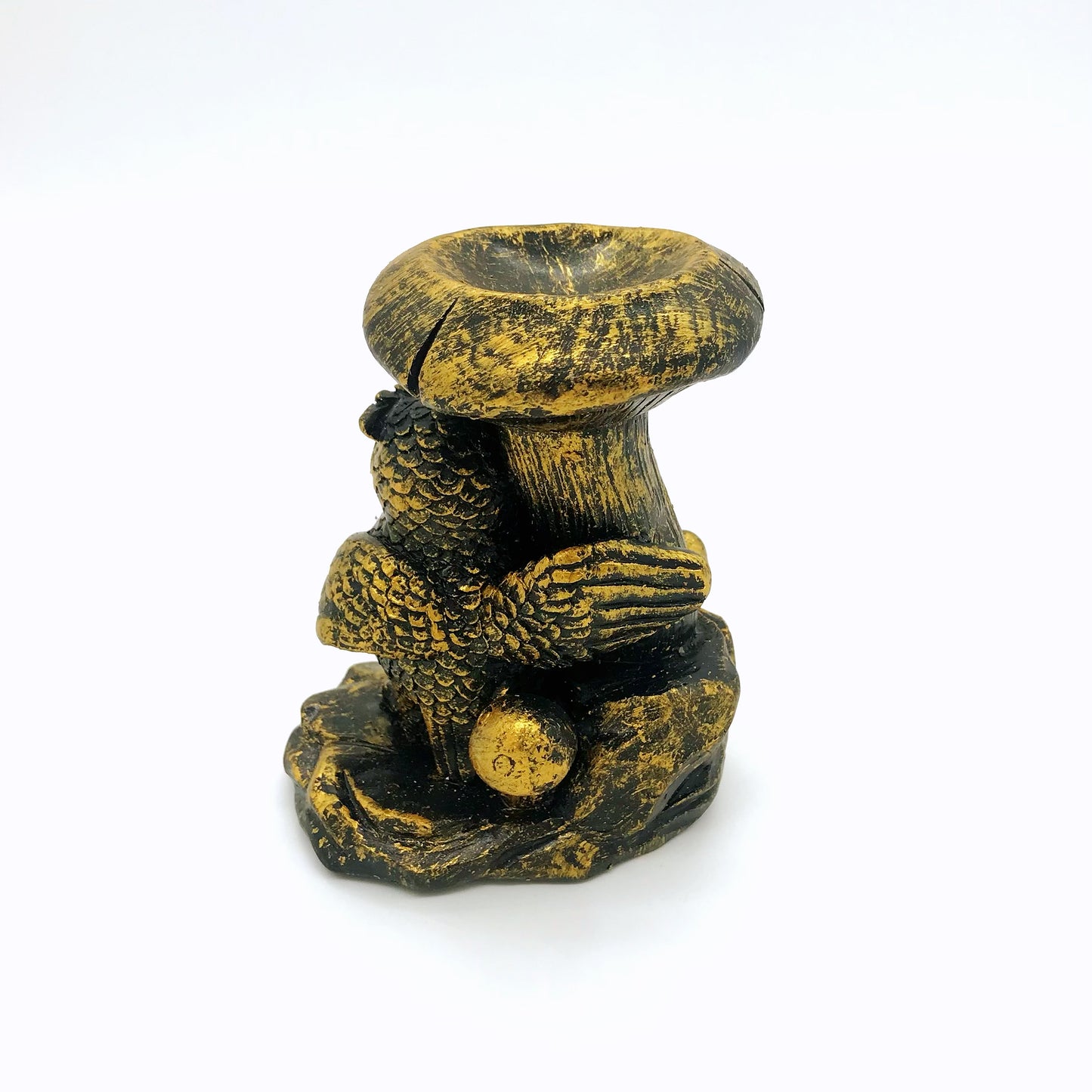 Resin Owl mushroom sphere stands