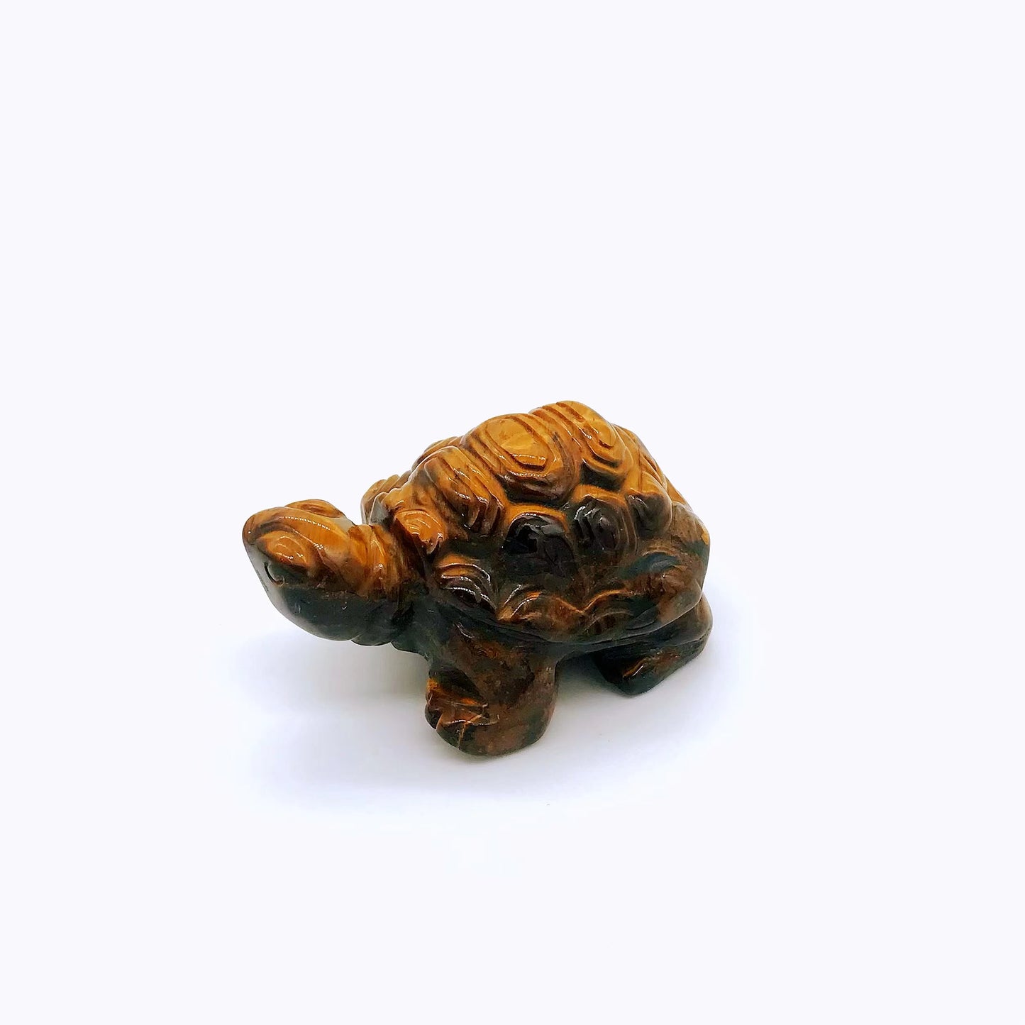Hand-carved crystal turtles