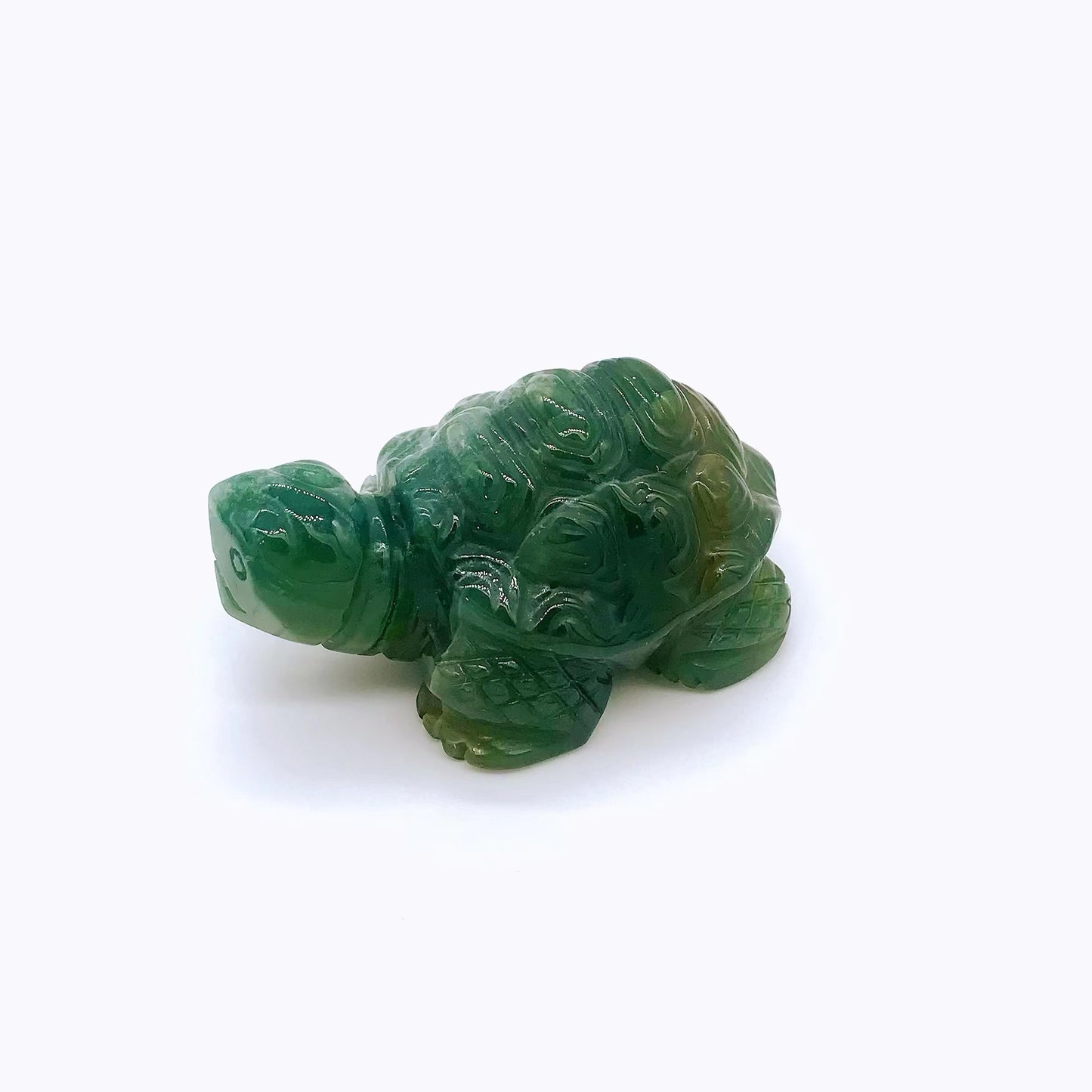 Hand-carved crystal turtles