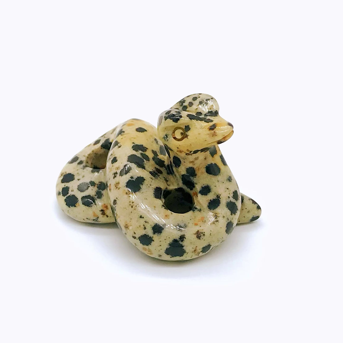 Crystal snake carvings of different materials