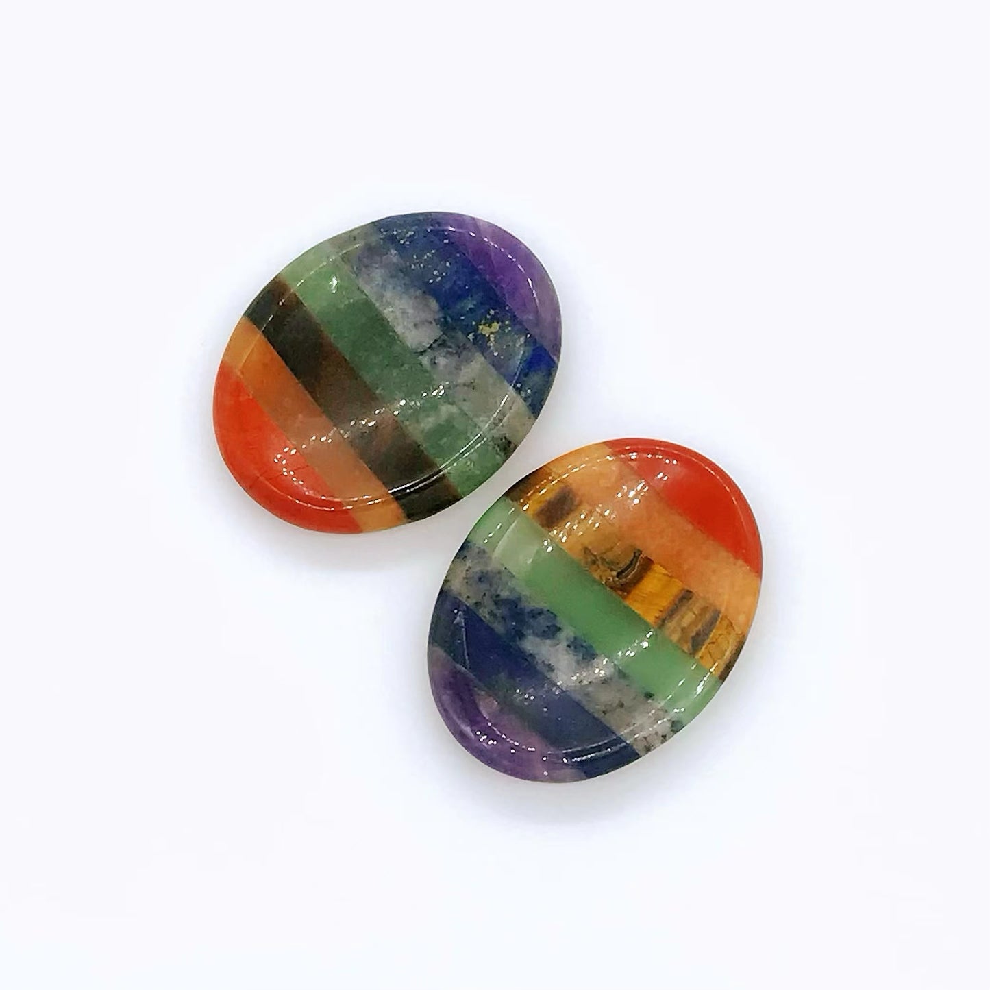 Crystal chakra worry stone
