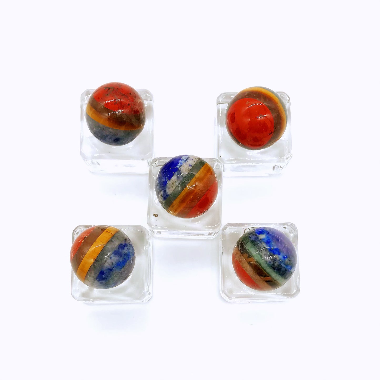 Crystal chakra small spheres