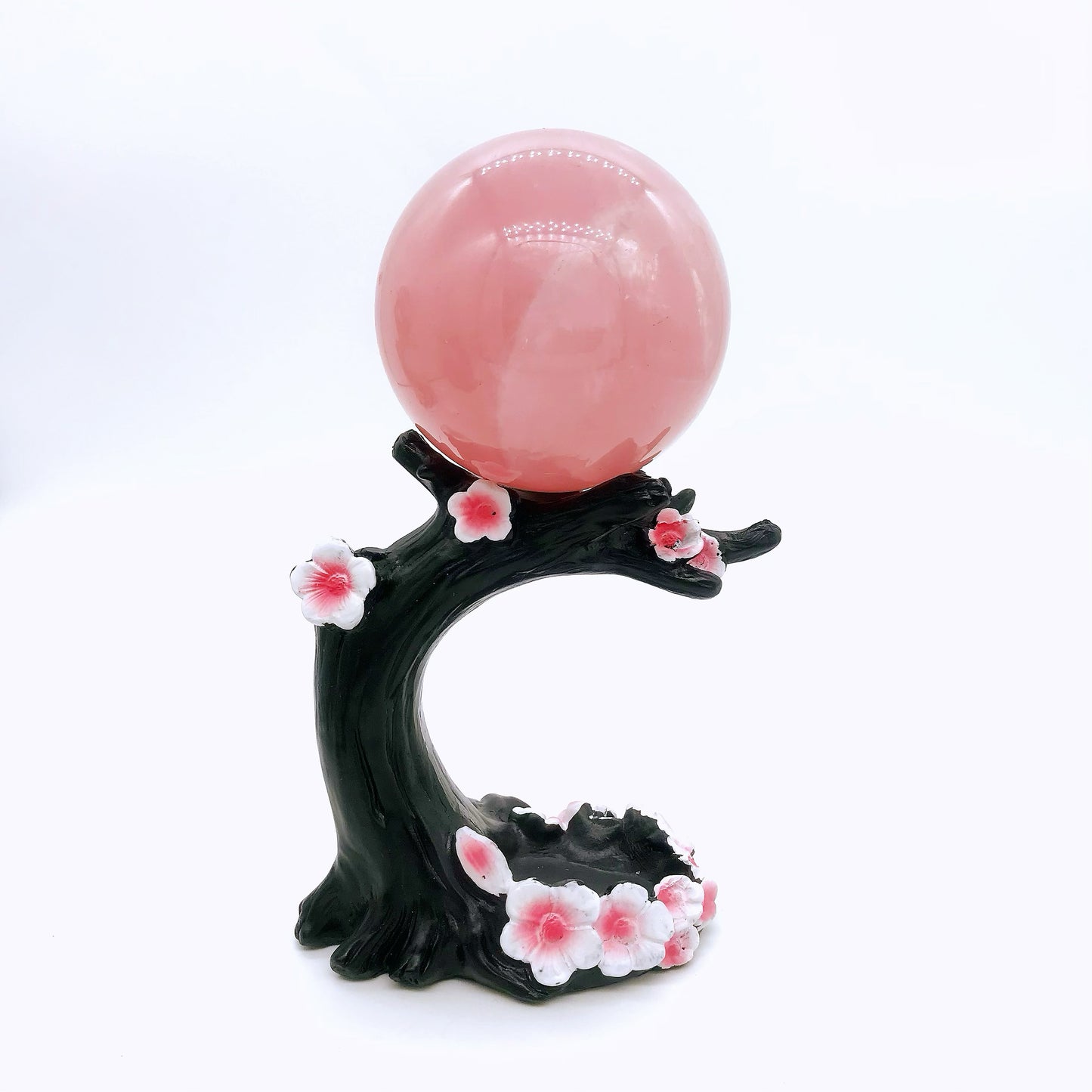 Crystal resin sphere stands