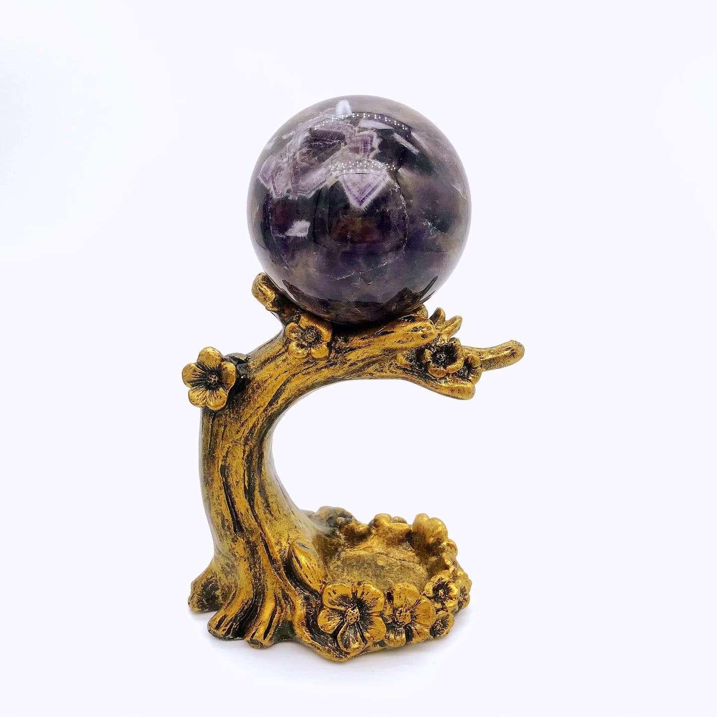 Crystal resin sphere stands