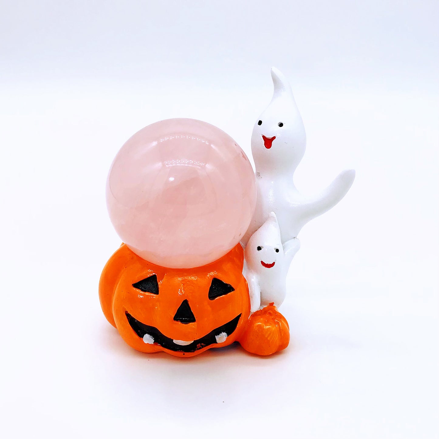 Crystal resin Ghost pumpkin sphere stands