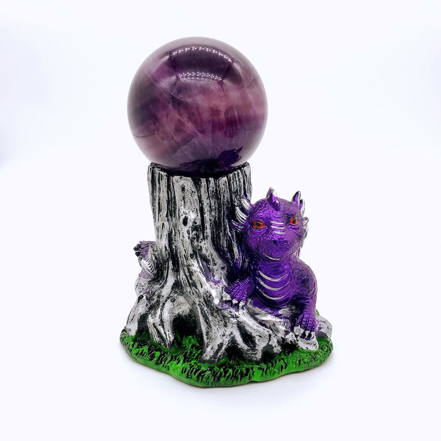 Crystal resin dragon sphere stands