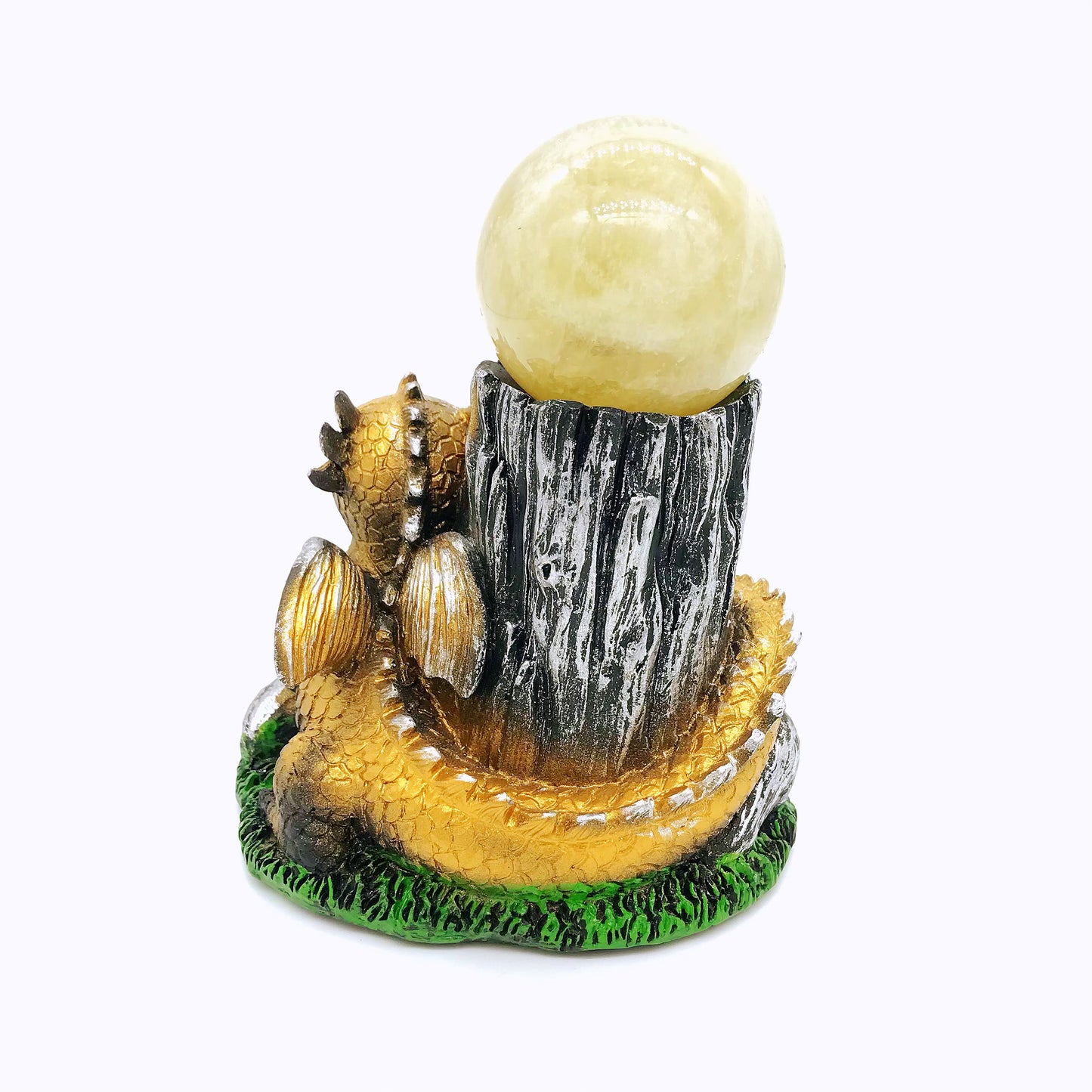 Crystal resin dragon sphere stands