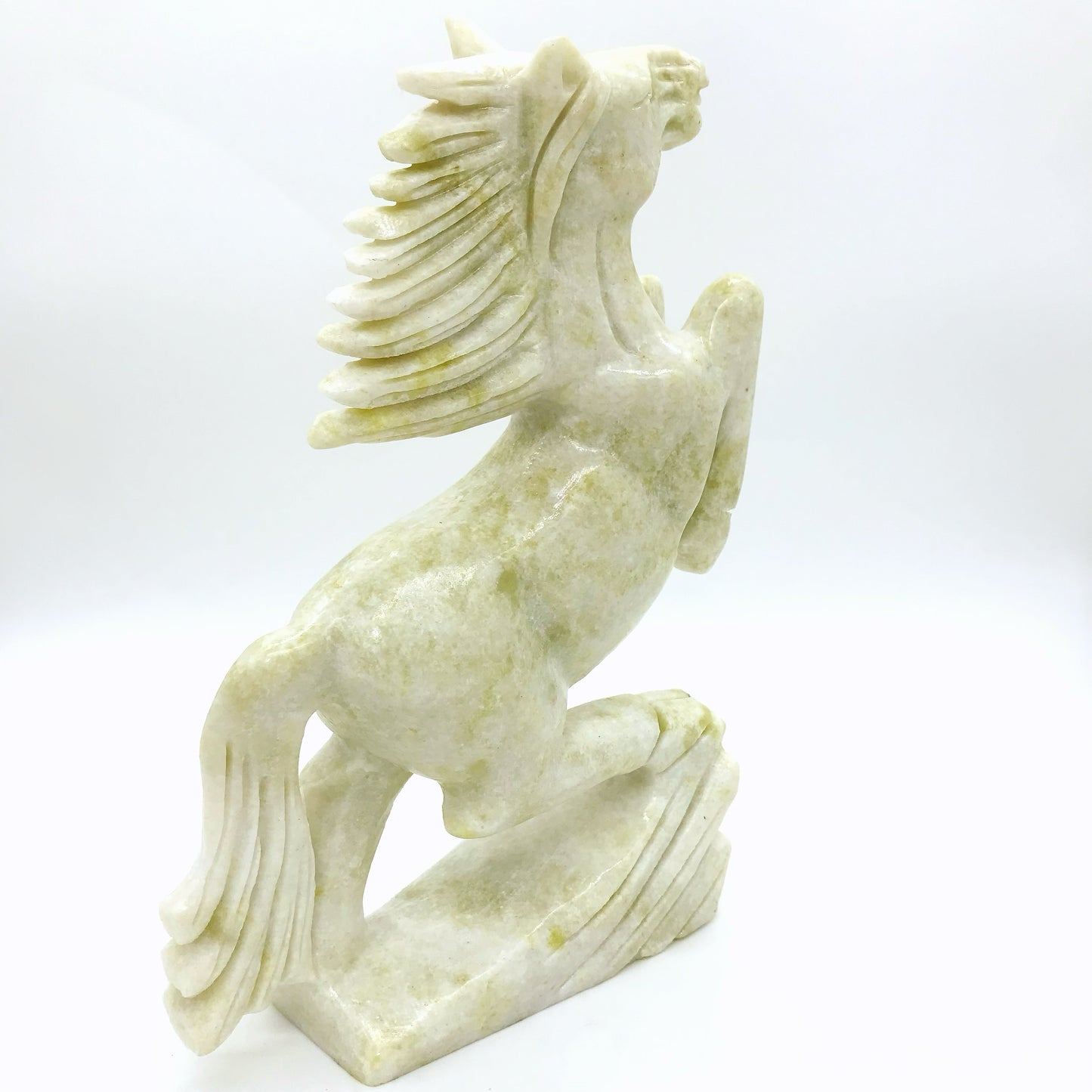Green jade horse carving
